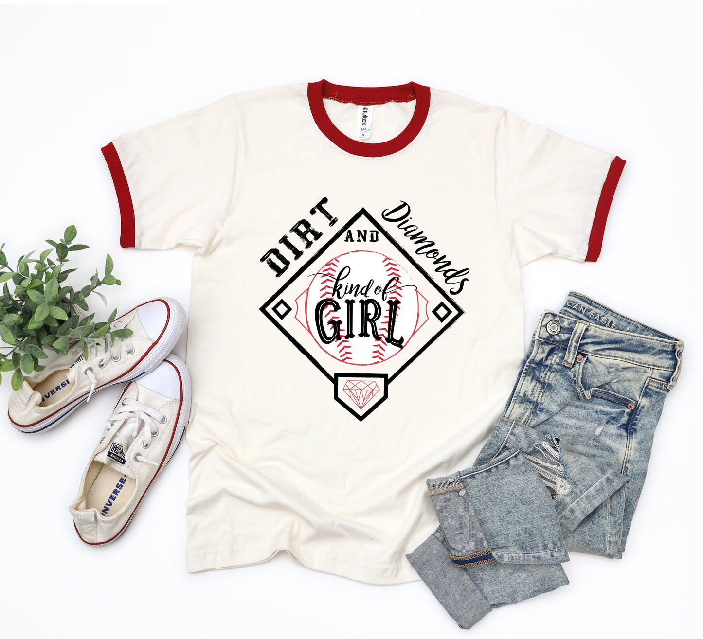 Dirt And Diamonds Kinda Girl | Ringer Tee