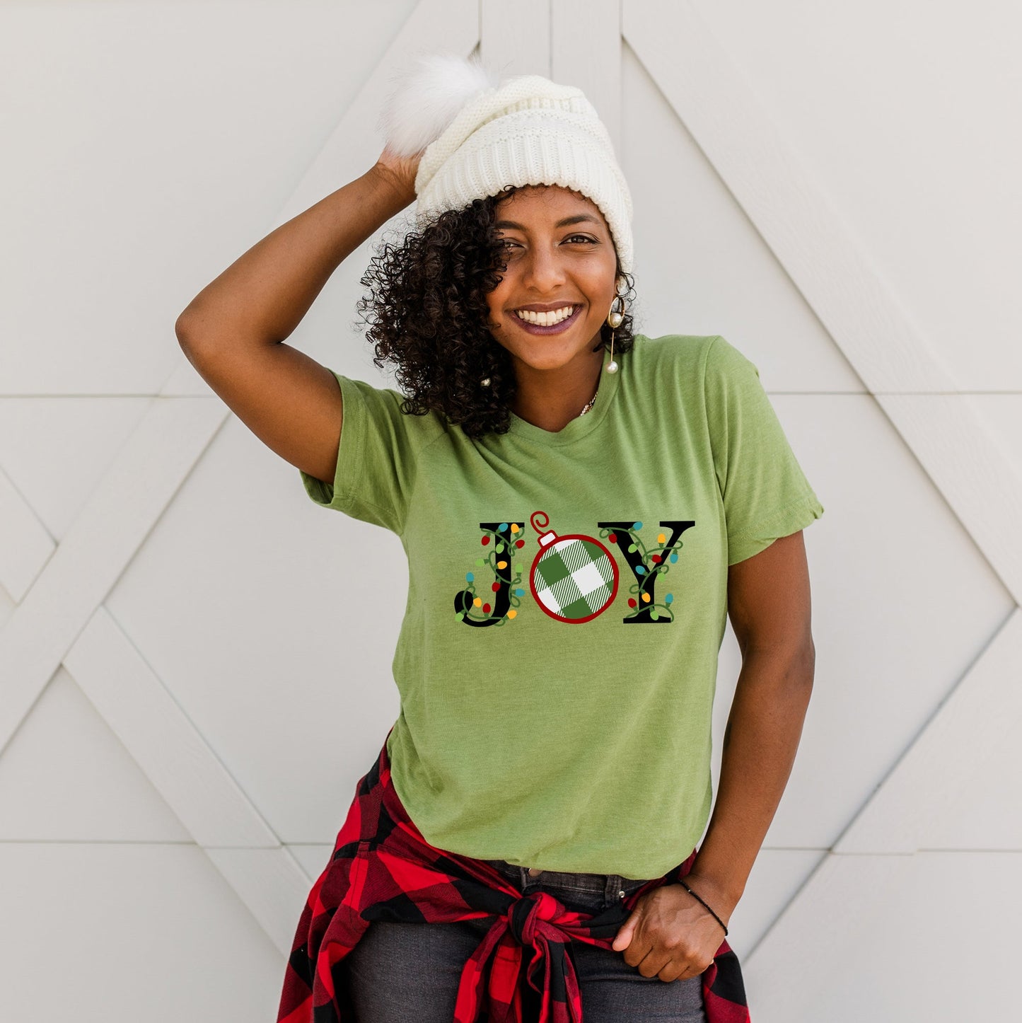 Joy Christmas Lights | Short Sleeve Crew Neck