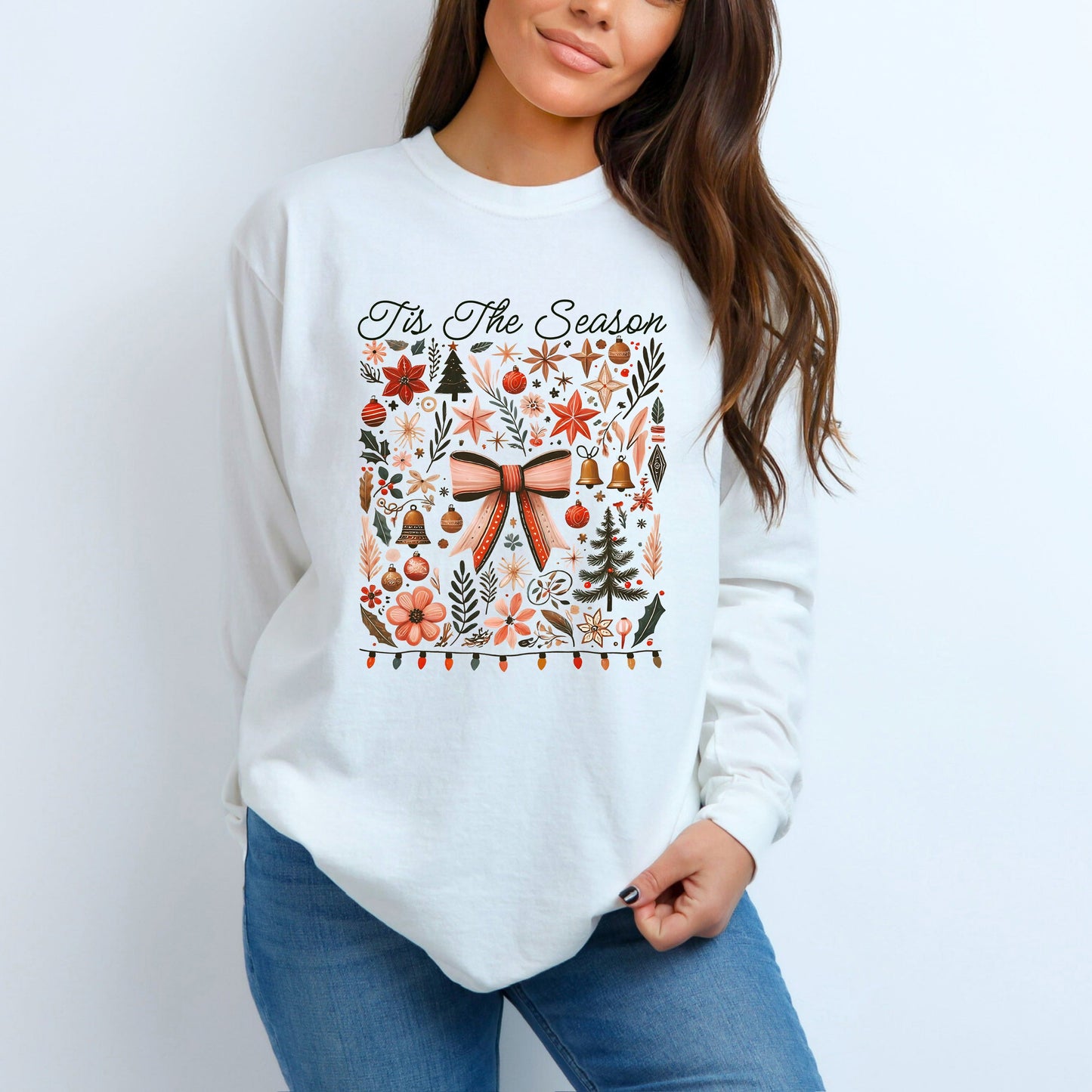 Tis The Season Coquette | Garment Dyed Long Sleeve