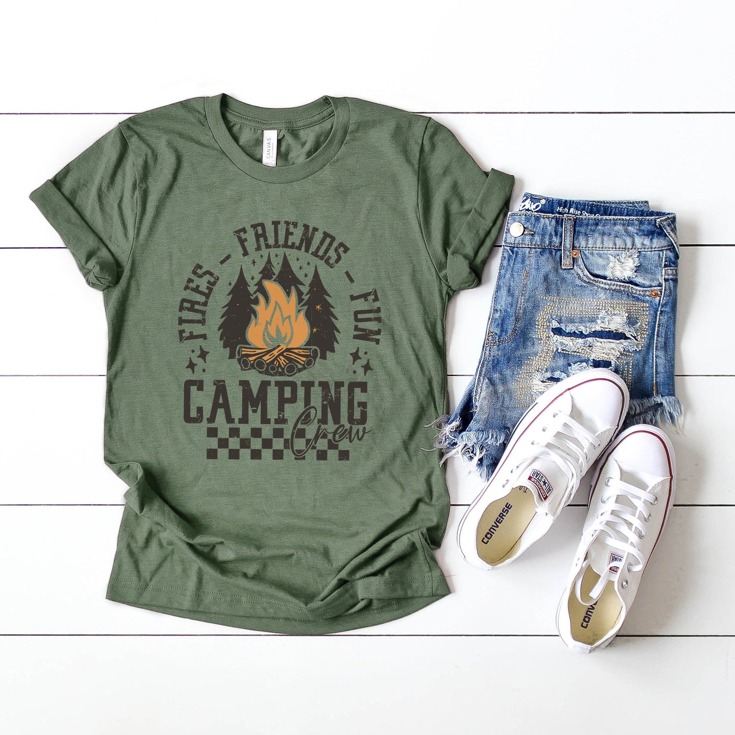 Fires Friends Fun | Short Sleeve Crew Neck