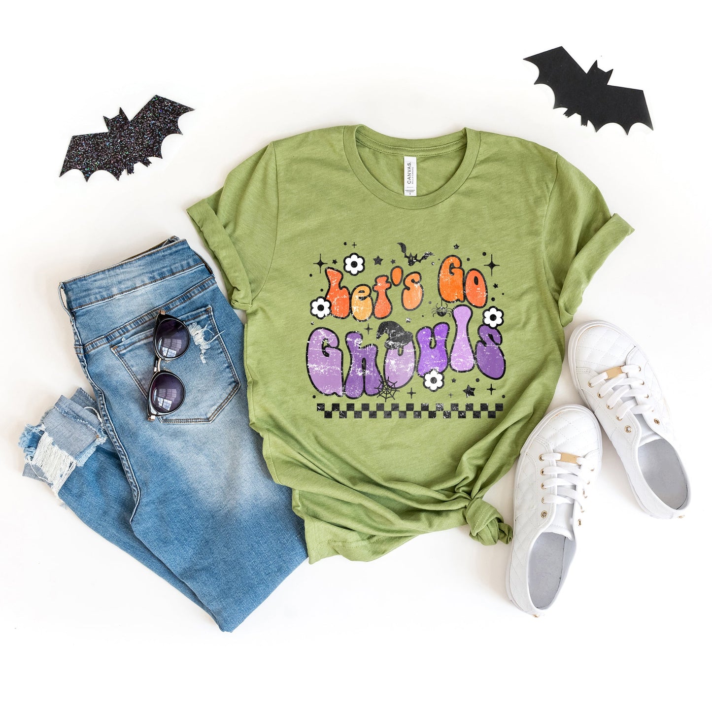 Let's Go Ghouls Flowers | Short Sleeve Graphic Tee