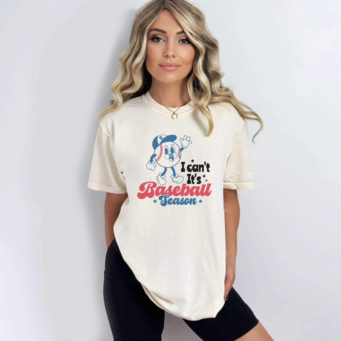 I Can't It's Baseball Season | Garment Dyed Short Sleeve Tee
