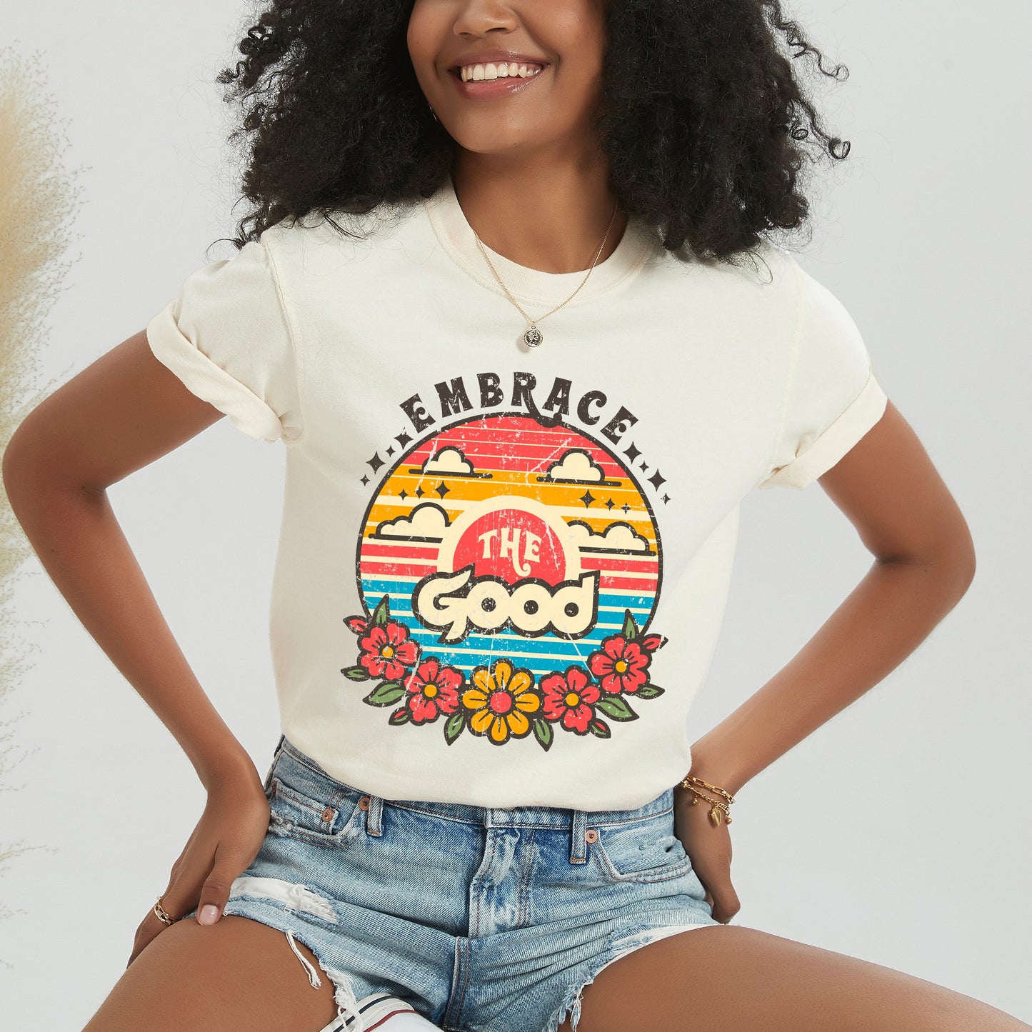 Embrace The Good Sunset | Garment Dyed Tee