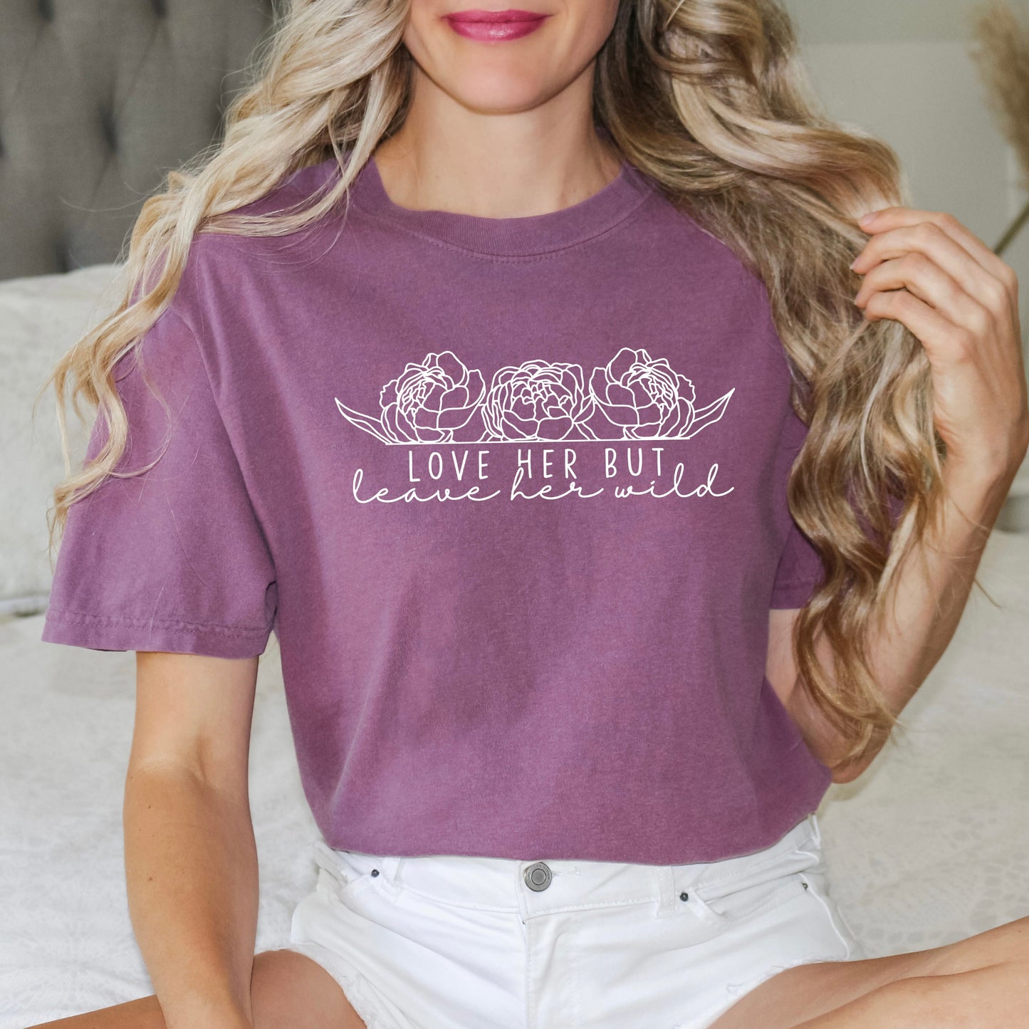 Leave Her Wild Floral | Garment Dyed Short Sleeve Tee