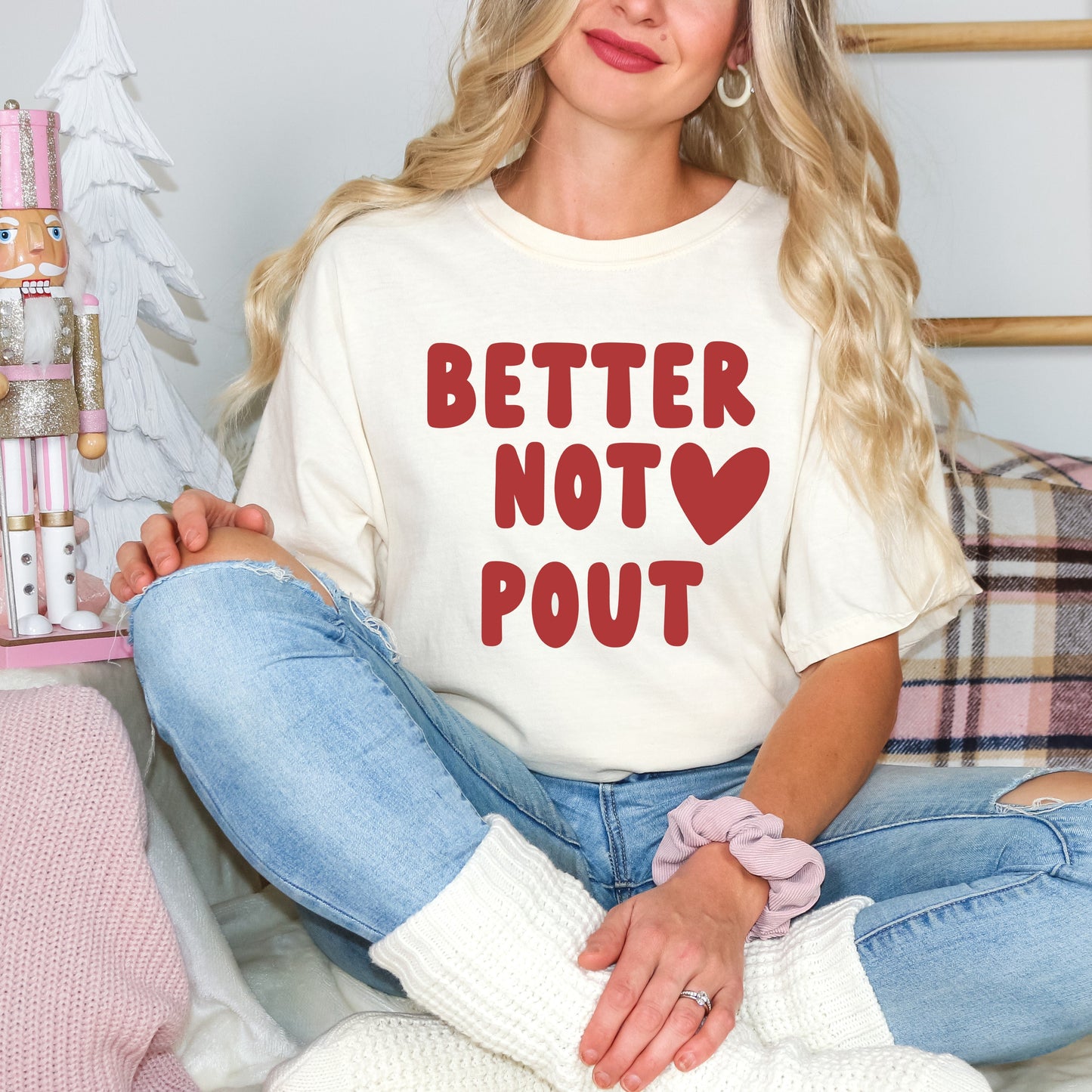 Better Not Pout Bold Heart | Garment Dyed Tee