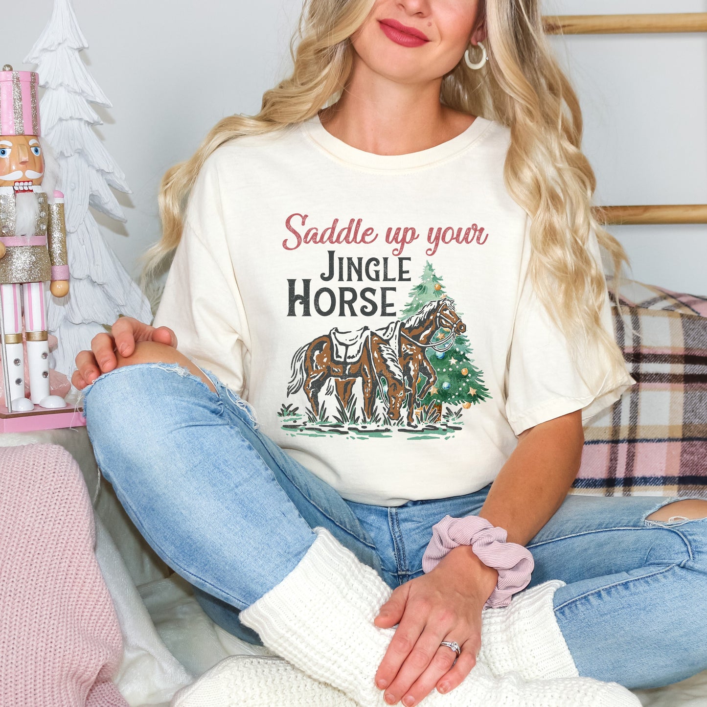Saddle Your Jingle Horse | Garment Dyed Tee