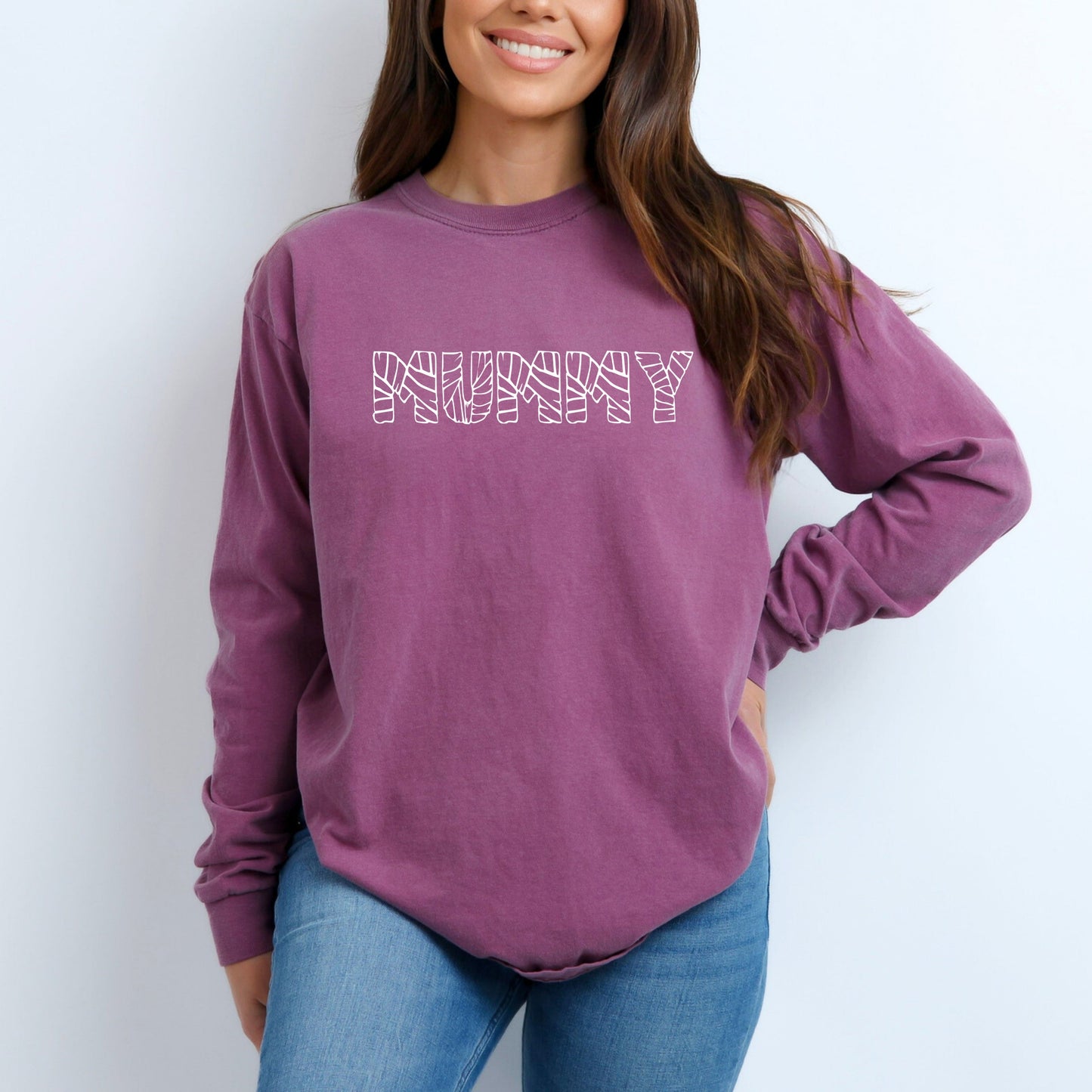Mummy Halloween | Garment Dyed Long Sleeve