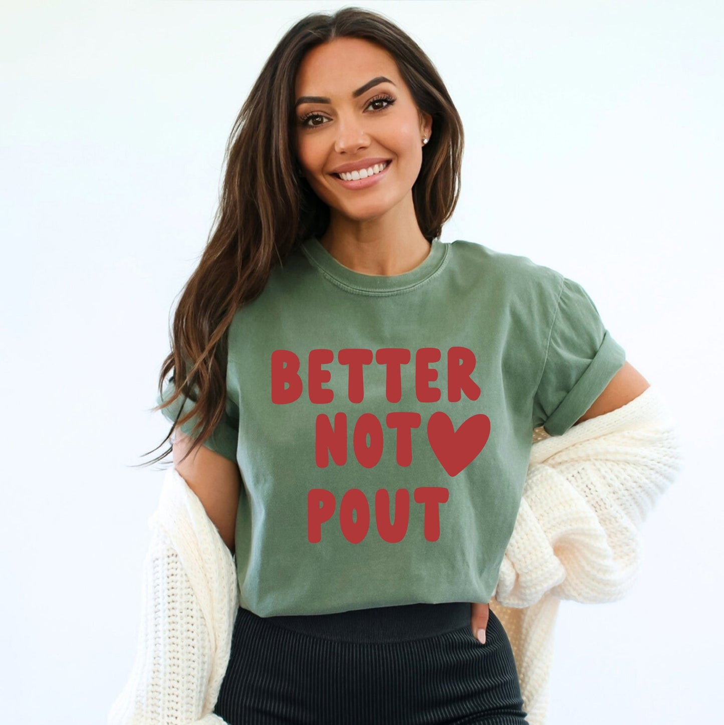 Better Not Pout Bold Heart | Garment Dyed Tee