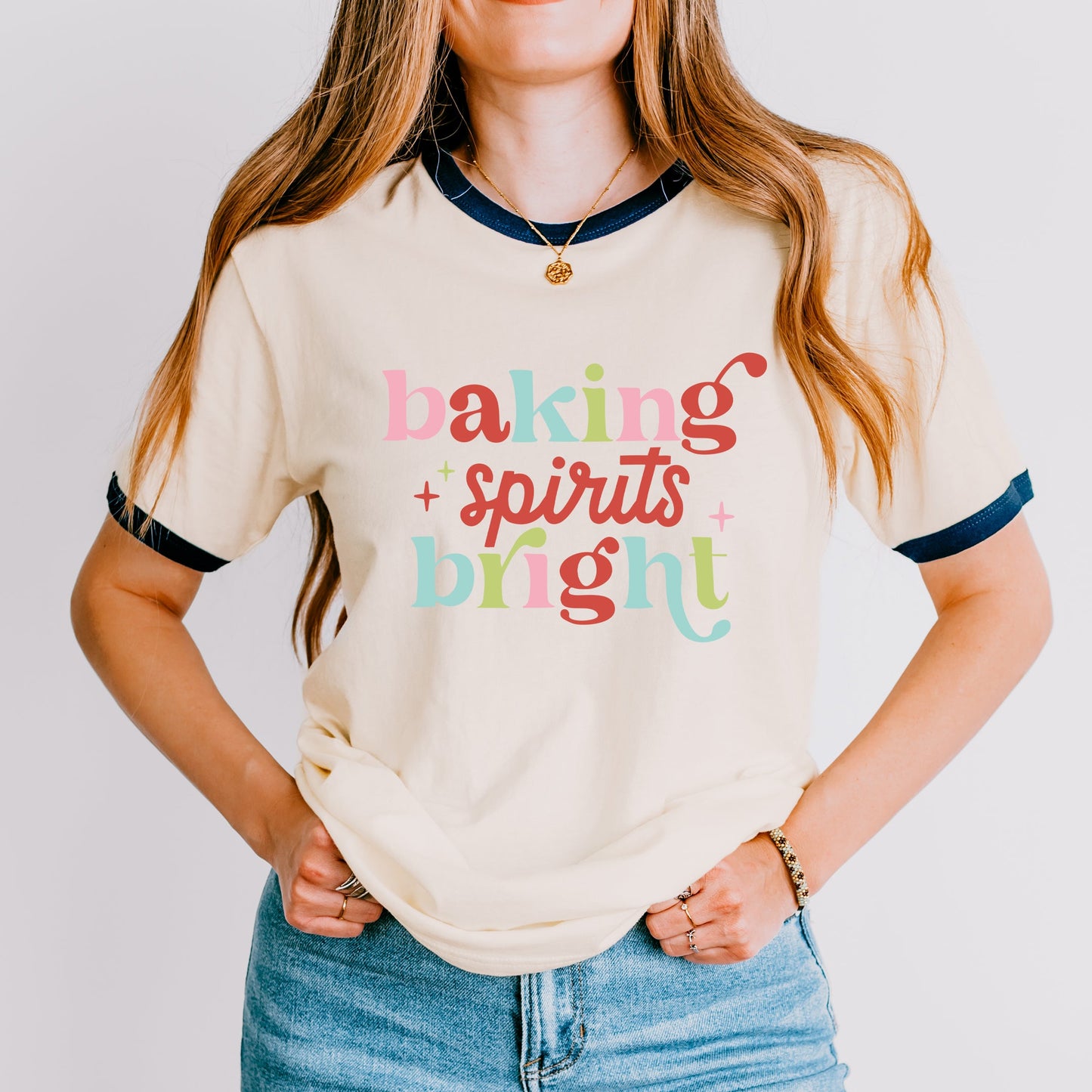 Baking Spirits Bright Colorful | Ringer Tee