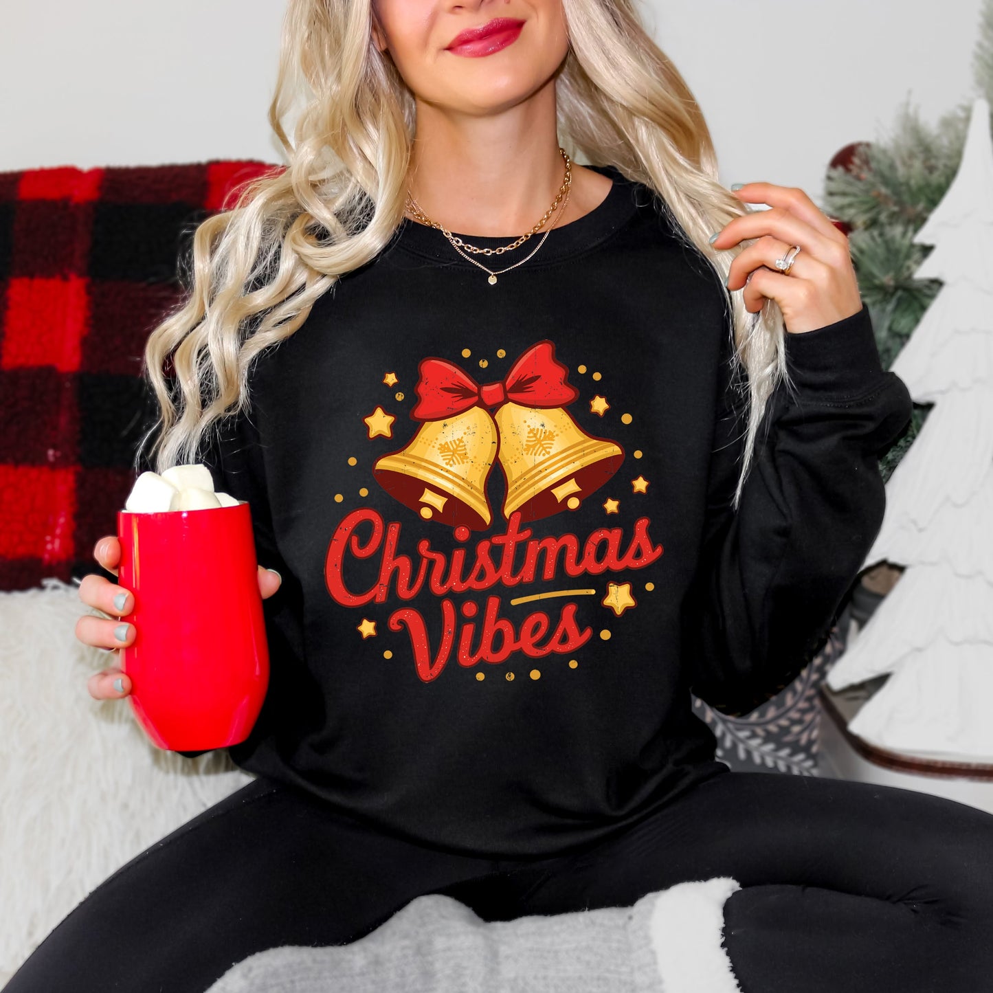 Christmas Vibes Bells | Sweatshirt