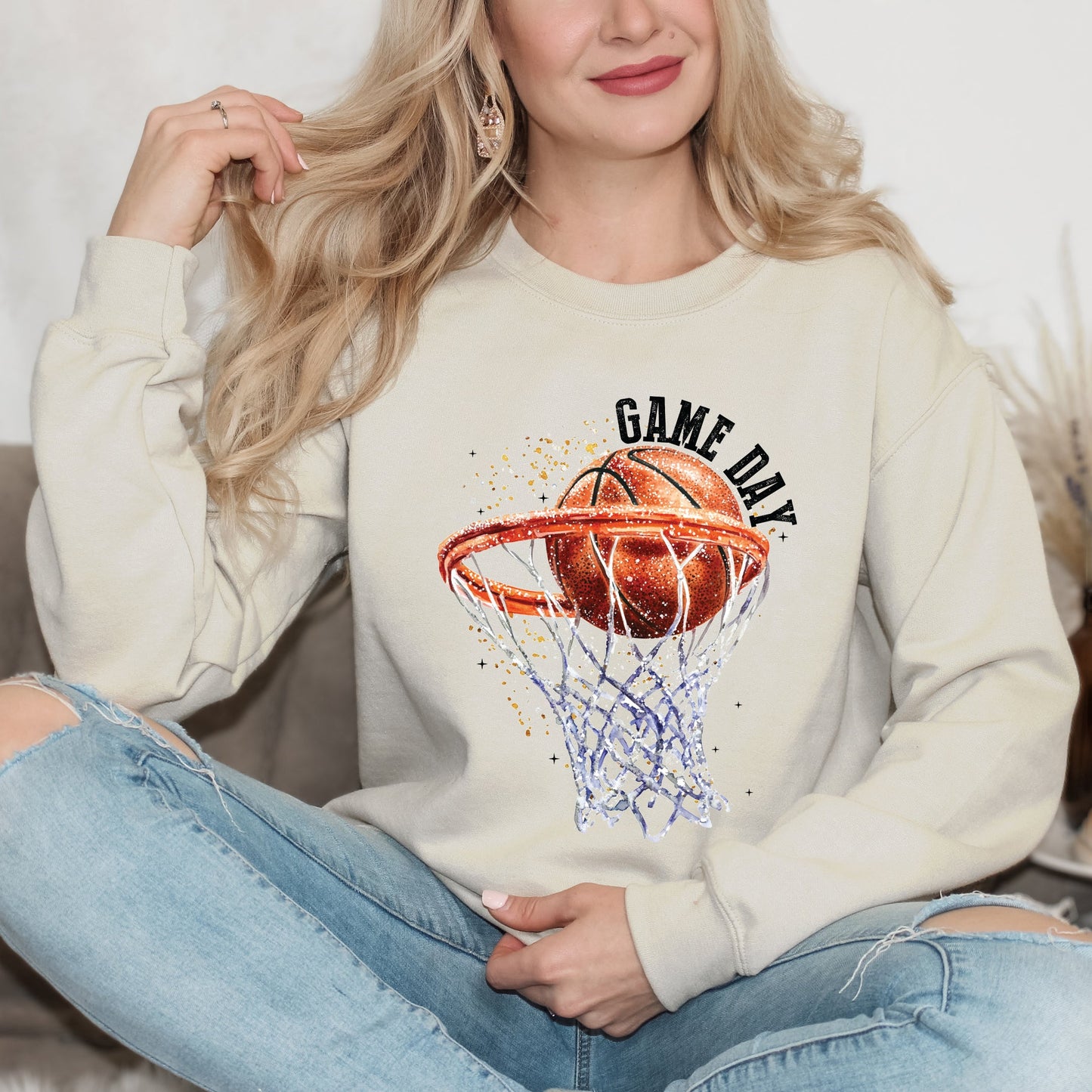 Basketball Game Day Hoop | Sweatshirt