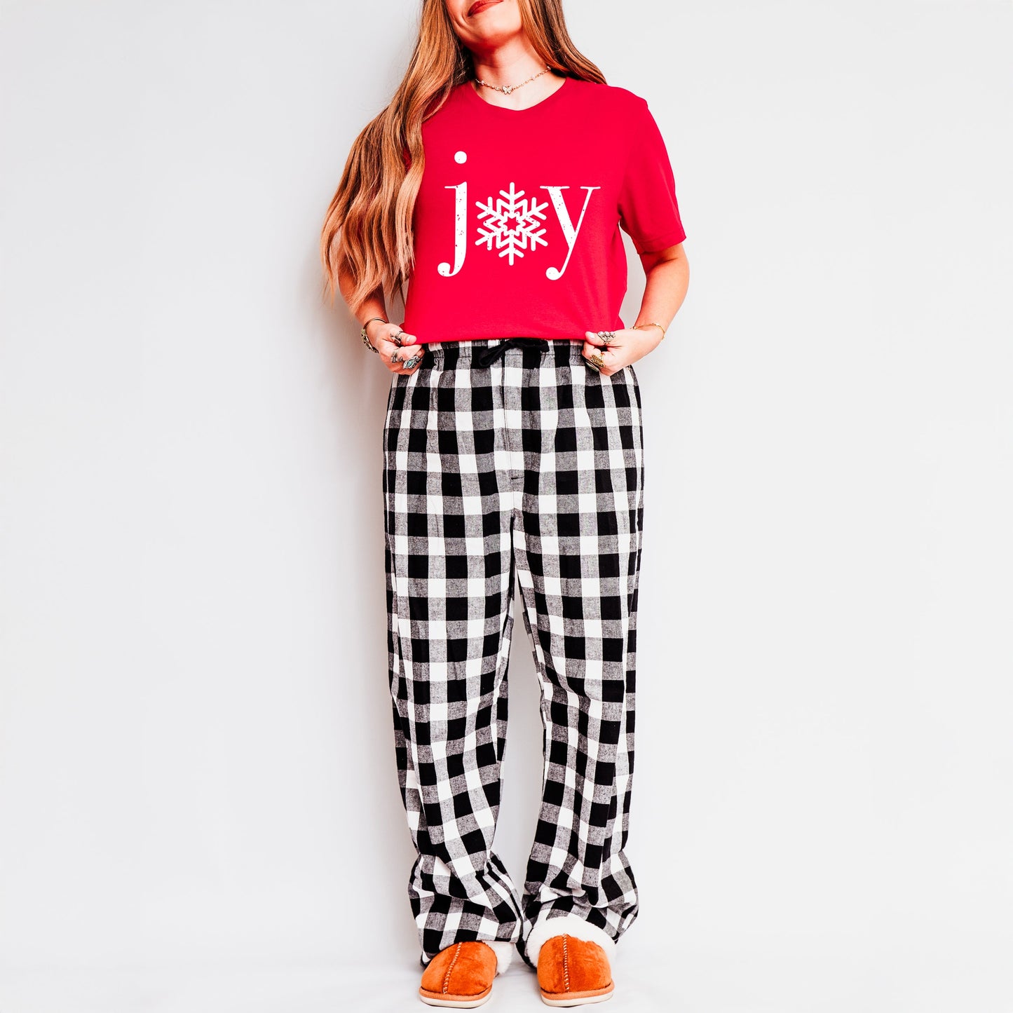 Joy Snowflake | Plaid Pajama Set