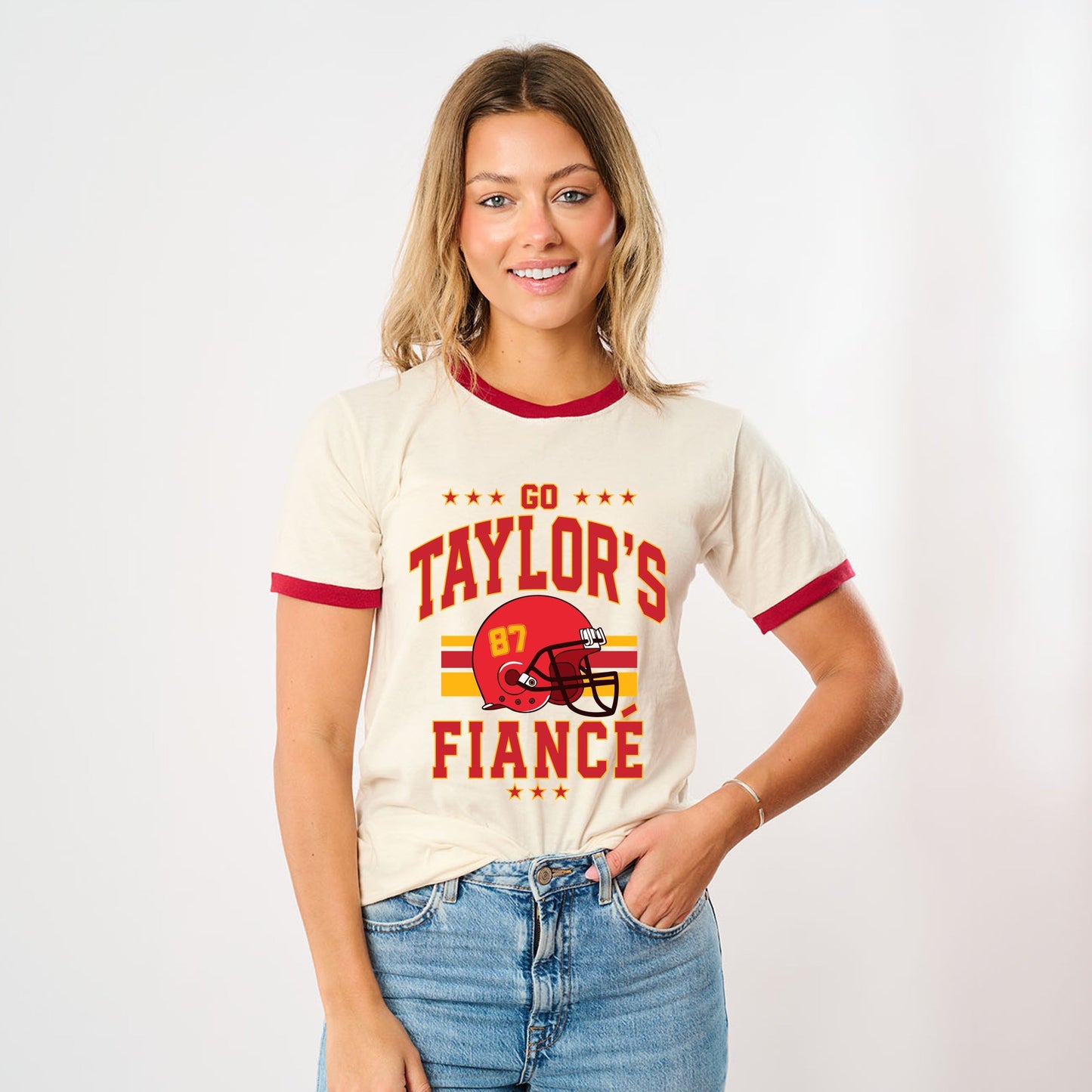 Go Taylor's Fiancé Helmet - Women's Ringer Tee