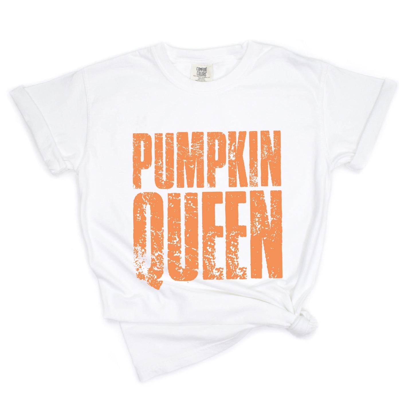 Pumpkin Queen Distressed - Women's Garment Dyed Graphic T-Shirt