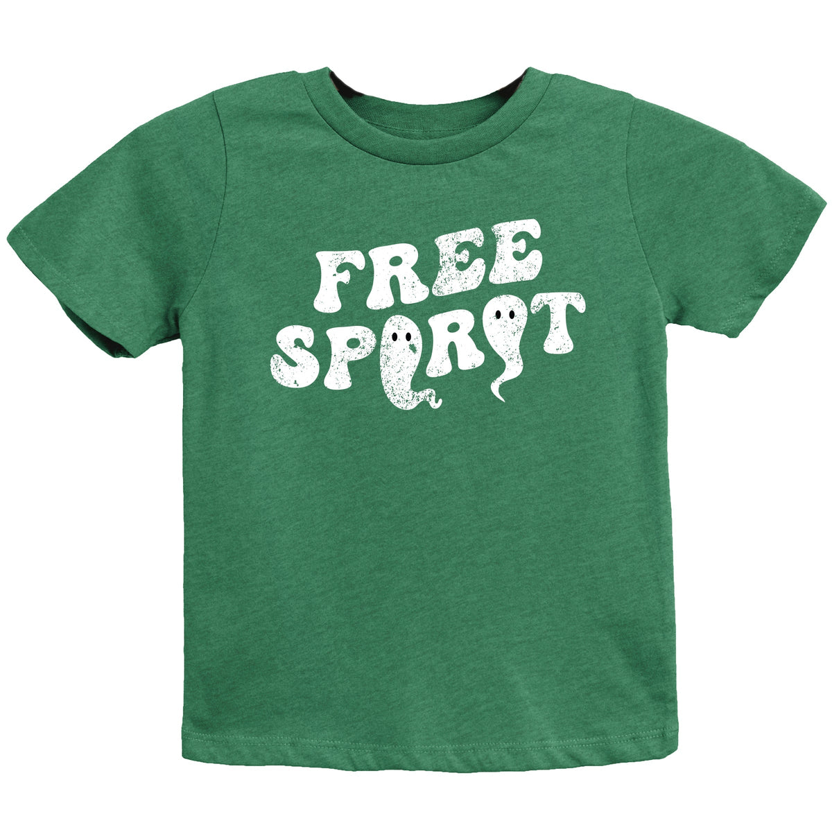Free Spirit Ghost Distressed - Youth Short Sleeve Graphic T-Shirt