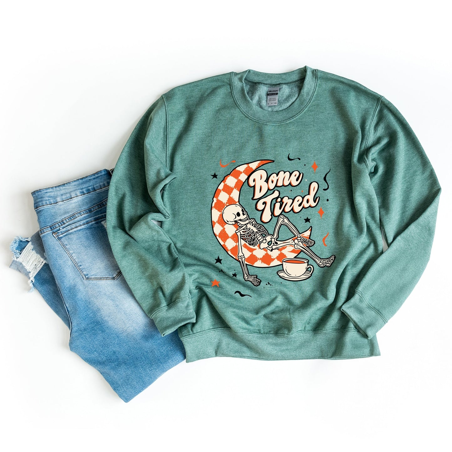 Bone Tired Moon - Womens Sweatshirt