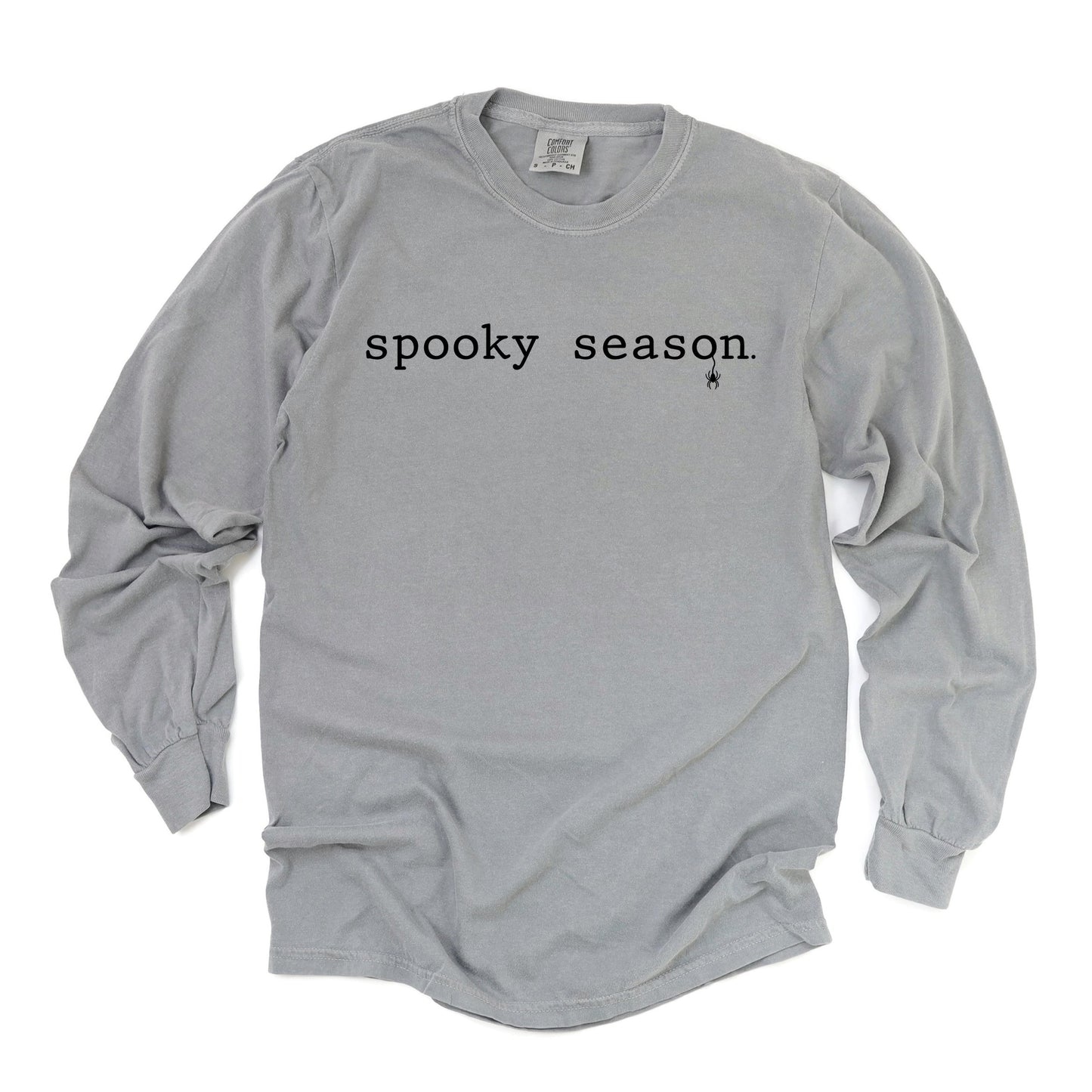 Spooky Season Typewriter - Women's Garment Dyed Long Sleeve Graphic T-Shirt