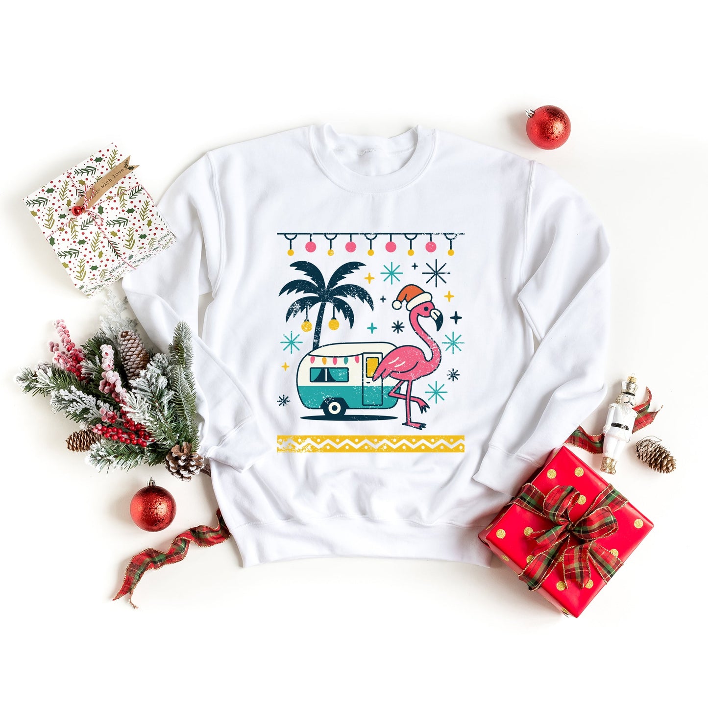 Ugly Sweater Flamingo - Women's Sweatshirt