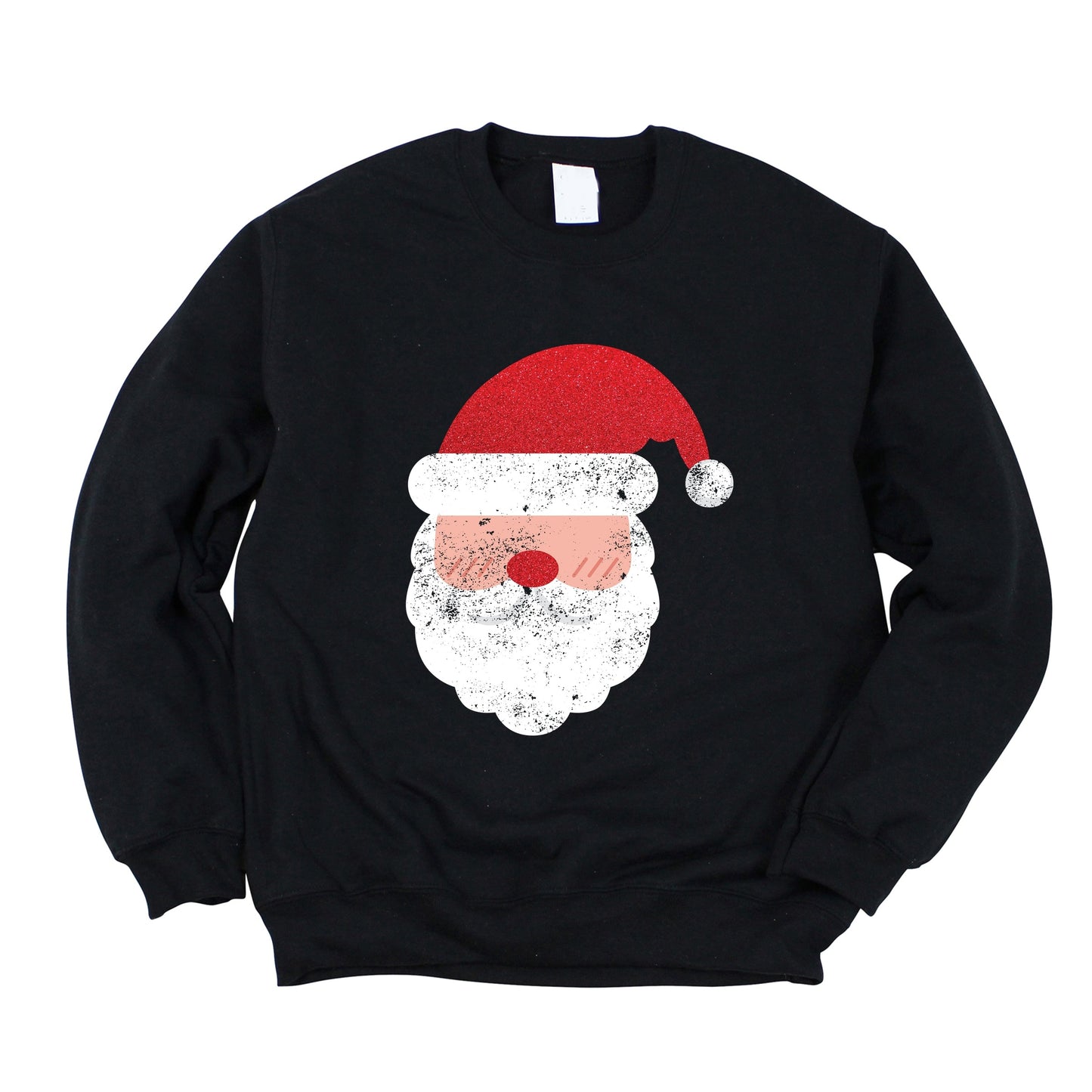 Santa Face Glitter - Womens Sweatshirt