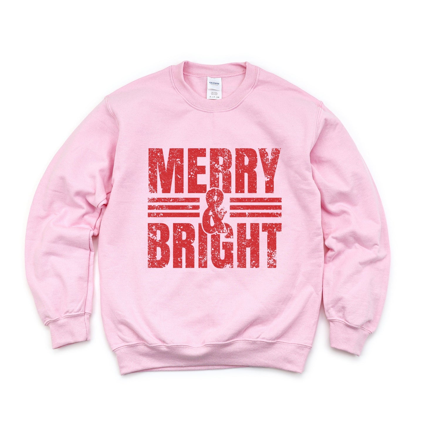 Merry & Bright Distressed - Women's Graphic Sweatshirt