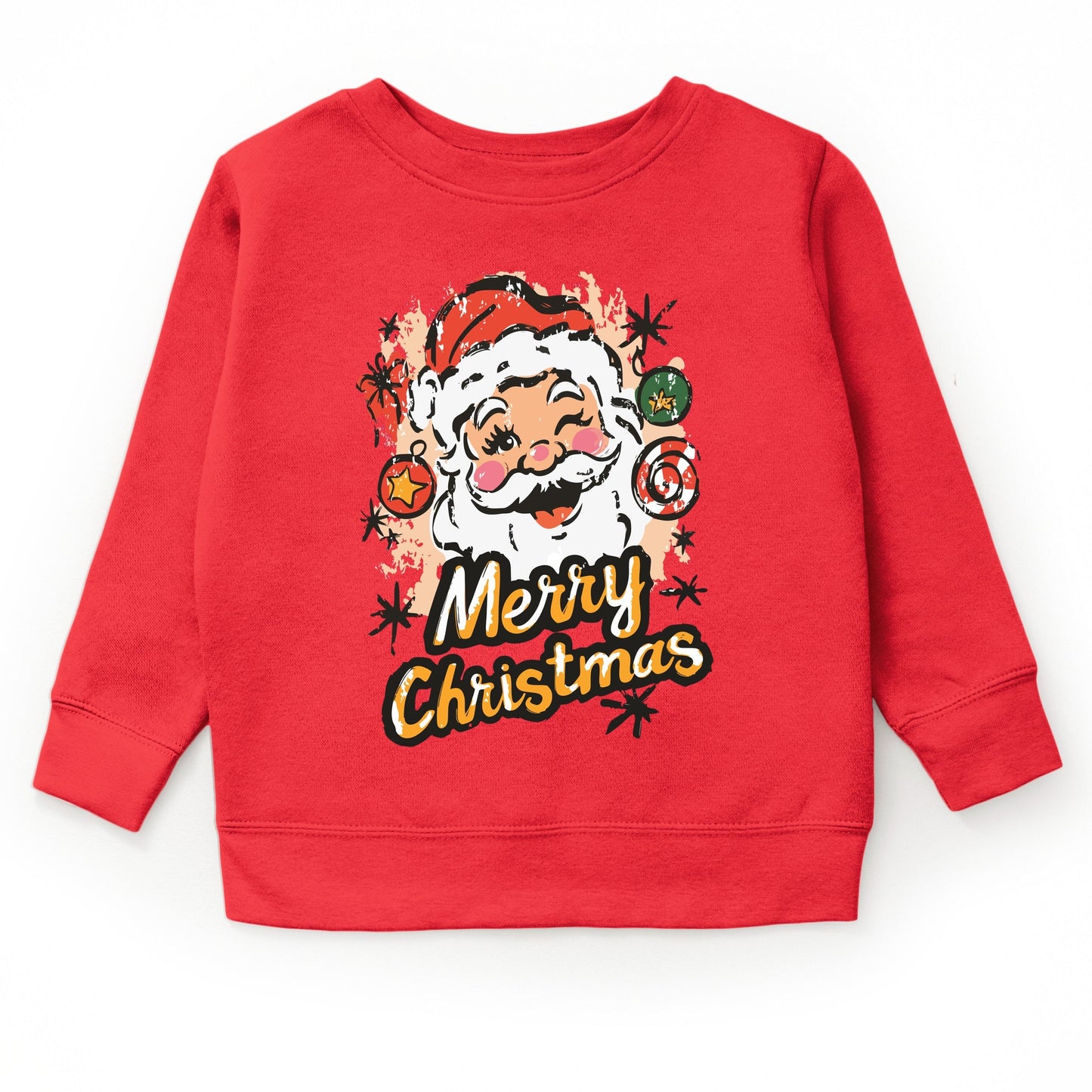Merry Christmas Santa Wink - Youth Graphic Sweatshirt