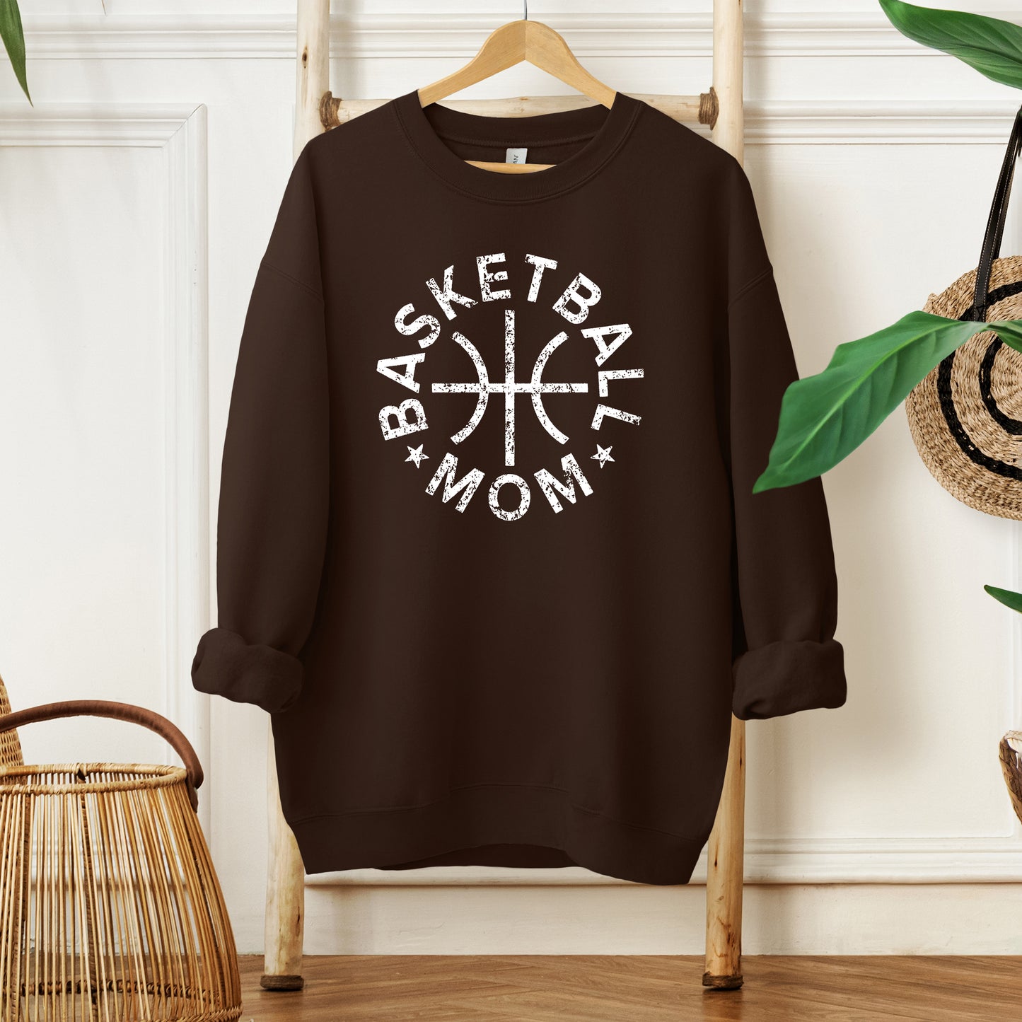 Basketball Mom Distressed | Sweatshirt