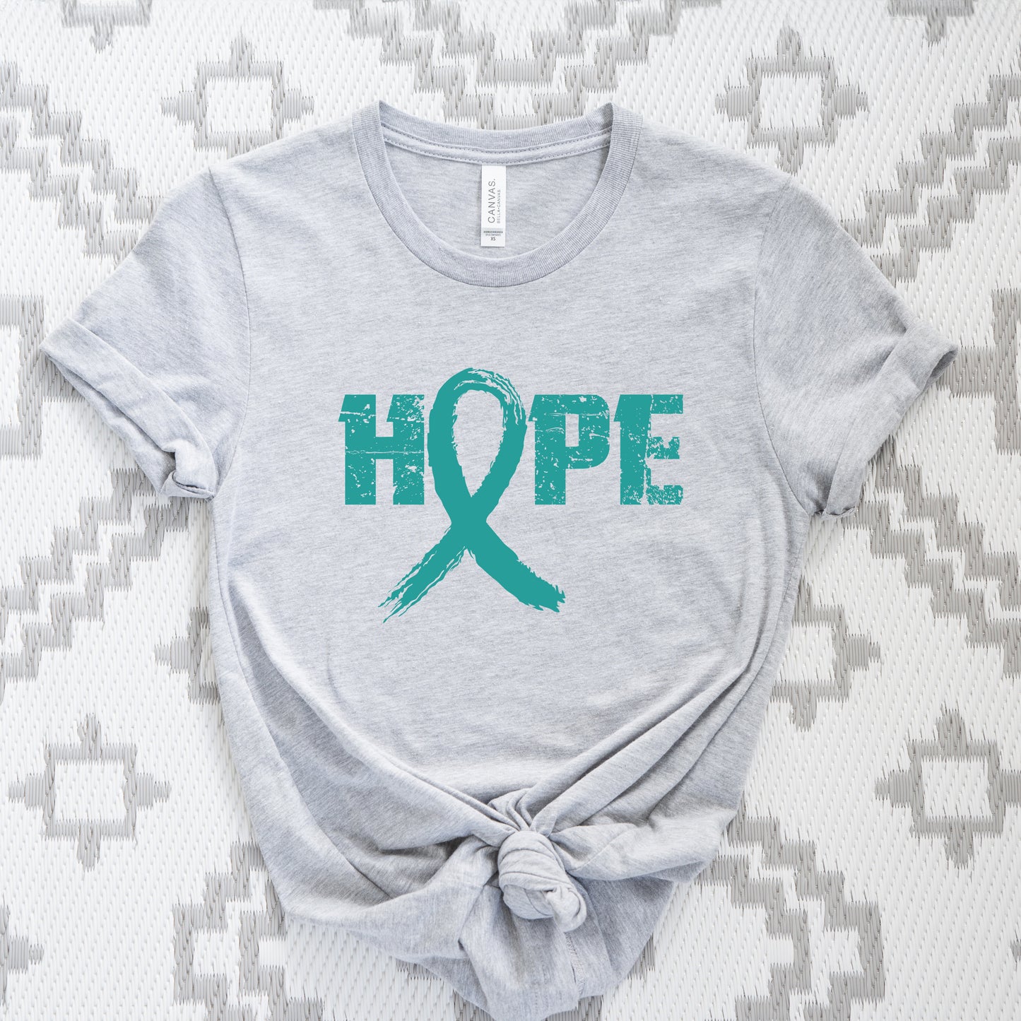 Hope Ribbon | Short Sleeve Crew Neck
