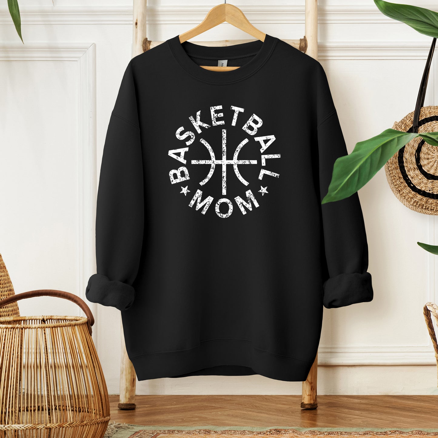 Basketball Mom Distressed | Sweatshirt