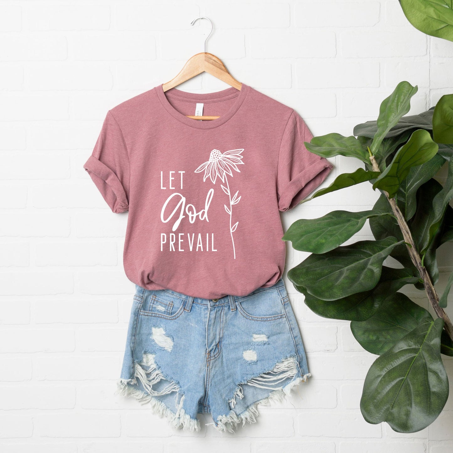 Let God Prevail Floral | Short Sleeve Crew Neck