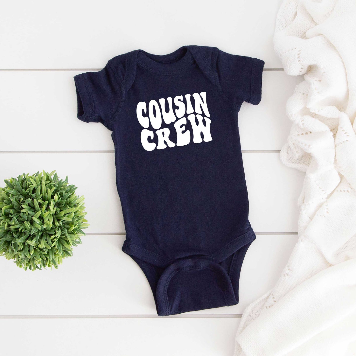 Cousin Crew Wavy | Baby Graphic Short Sleeve Onesie