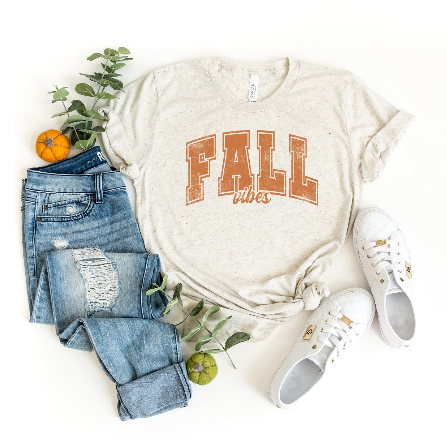 Fall Vibe Varsity | Short Sleeve Crew Neck