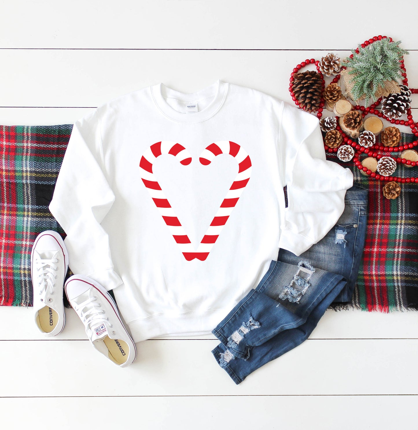Candy Cane Heart - Sweatshirt