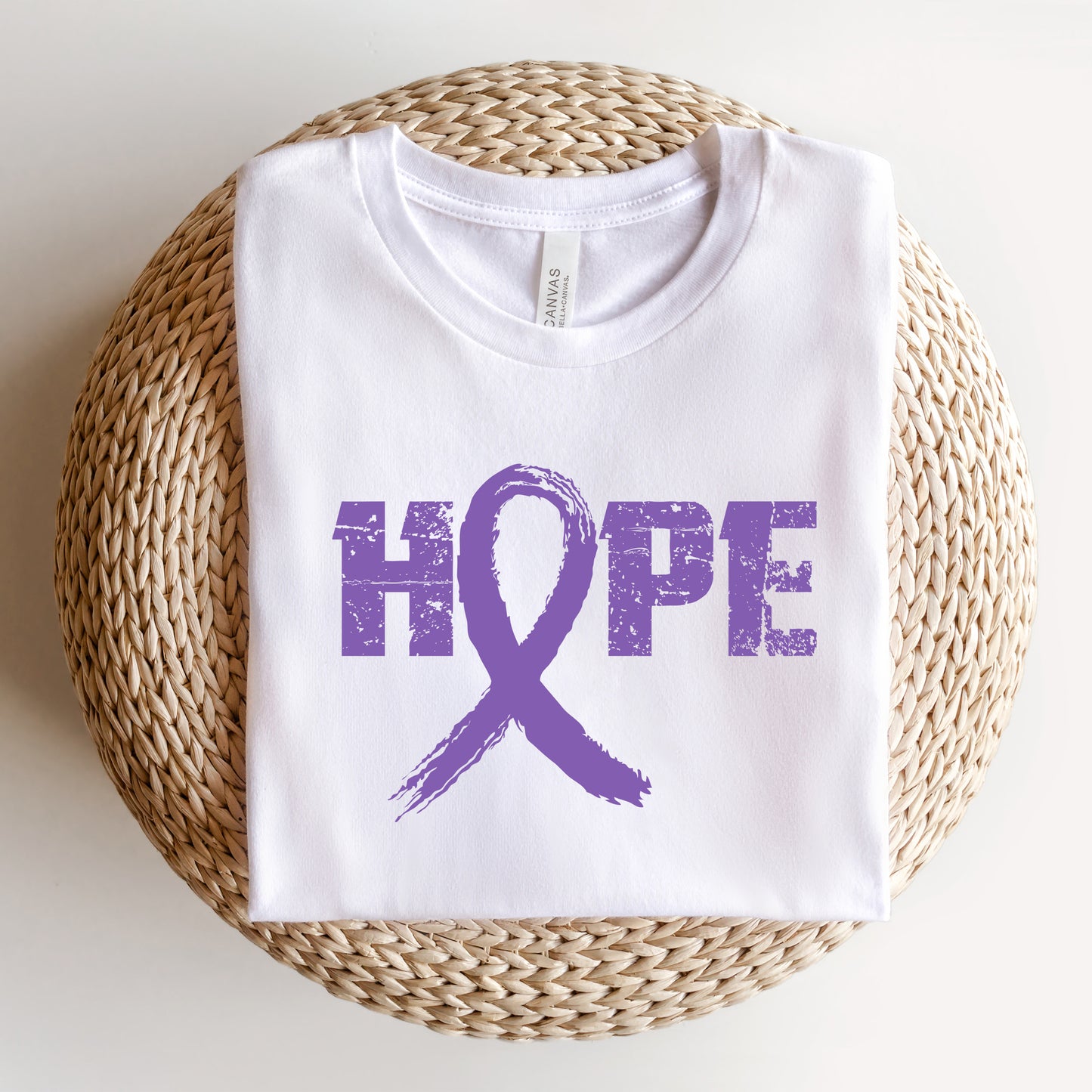 Hope Ribbon | Short Sleeve Crew Neck