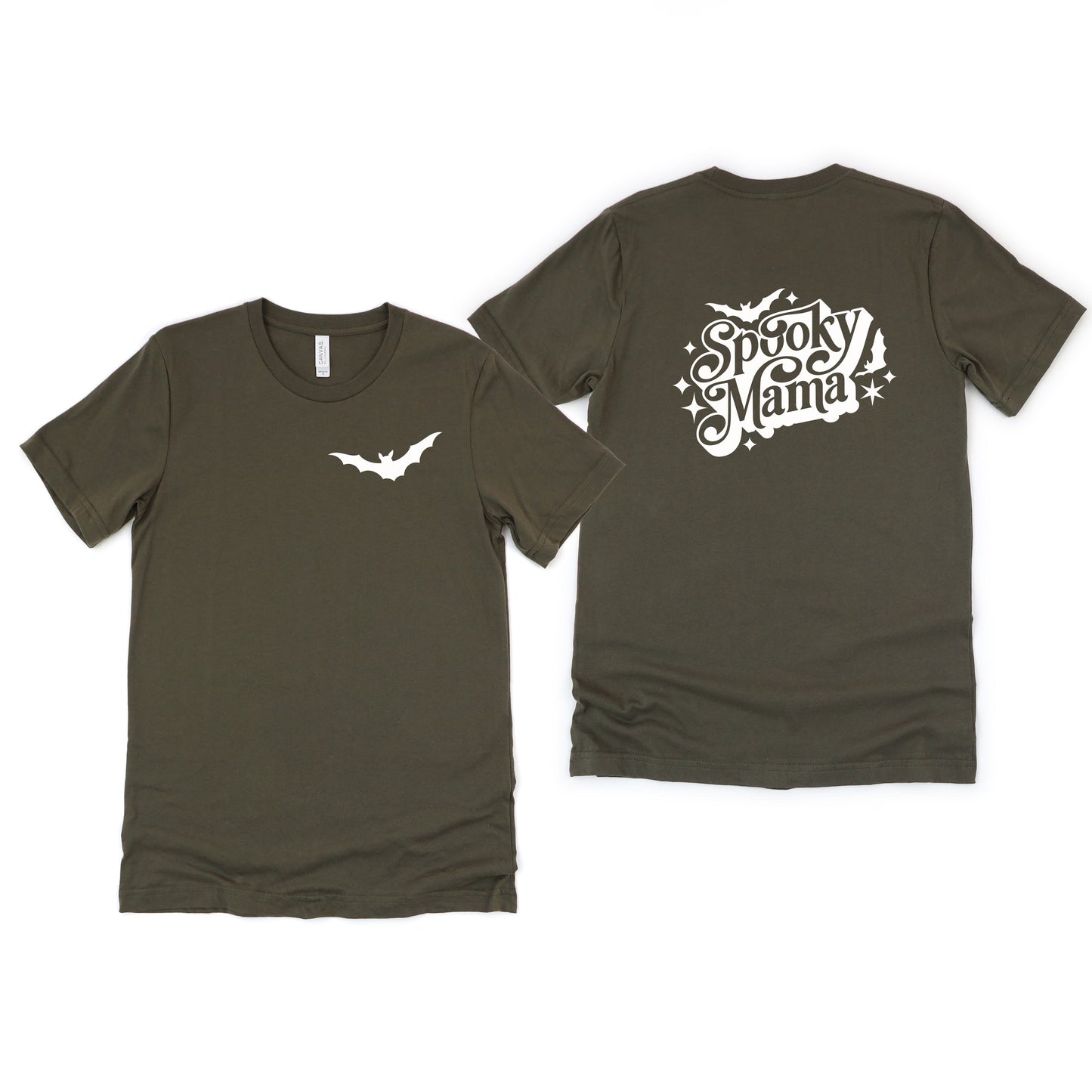 Spooky Mama Bats | Short Sleeve Crew Neck | Front And Back Ink