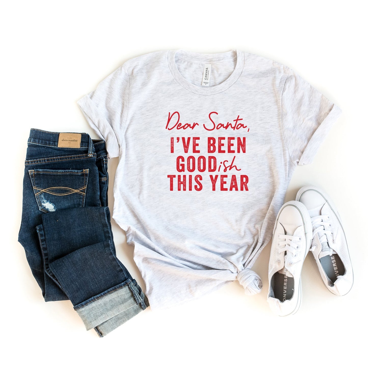 Dear Santa I've Been Goodish This Year | Short Sleeve Crew Neck