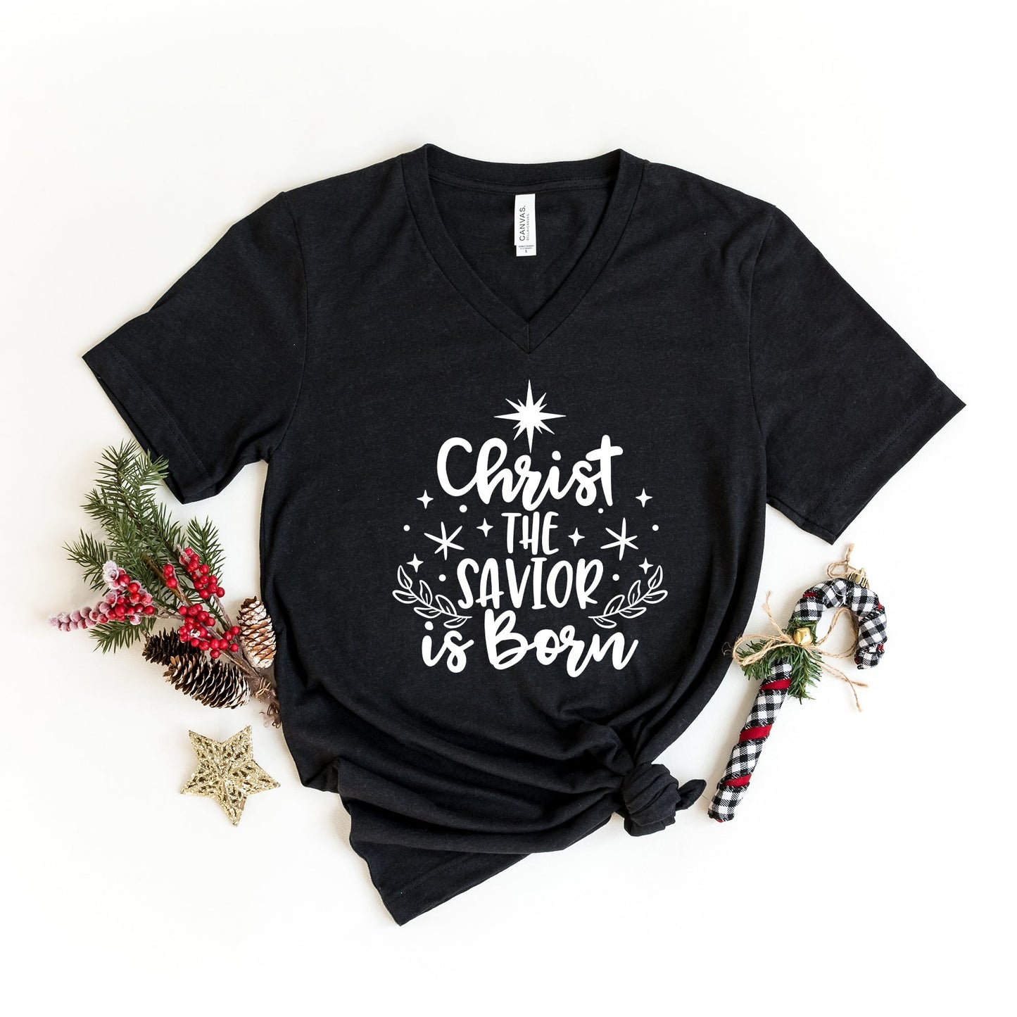 The Savior Is Born Star | Short Sleeve V-Neck
