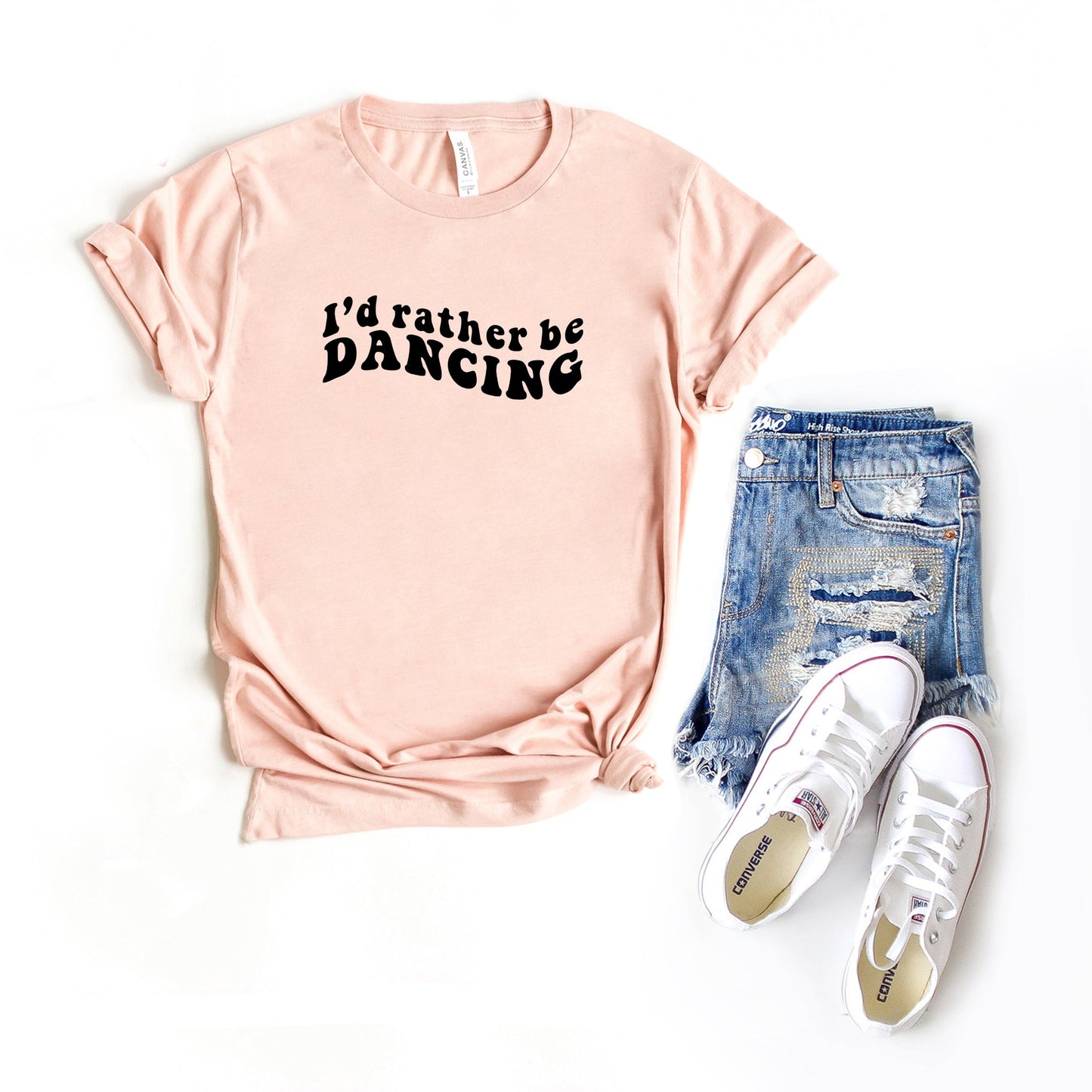 I'd Rather Be Dancing Wavy | Short Sleeve Crew Neck