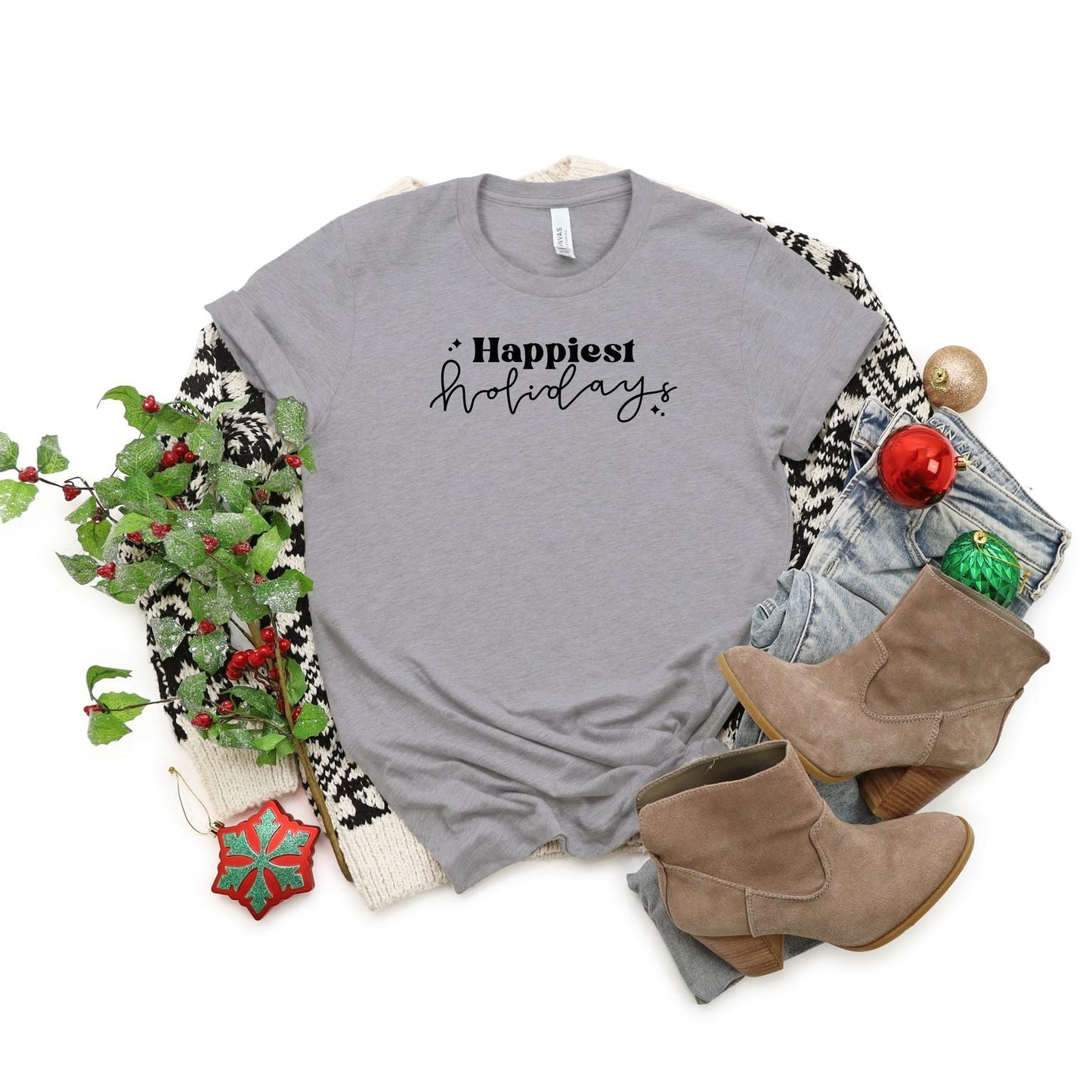 Happiest Holidays | Short Sleeve Crew Neck