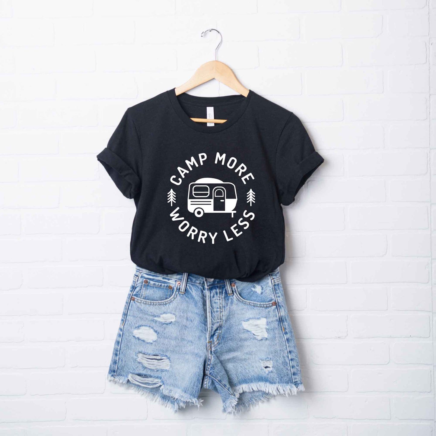 Camp More Worry Less Camper | Short Sleeve Crew Neck