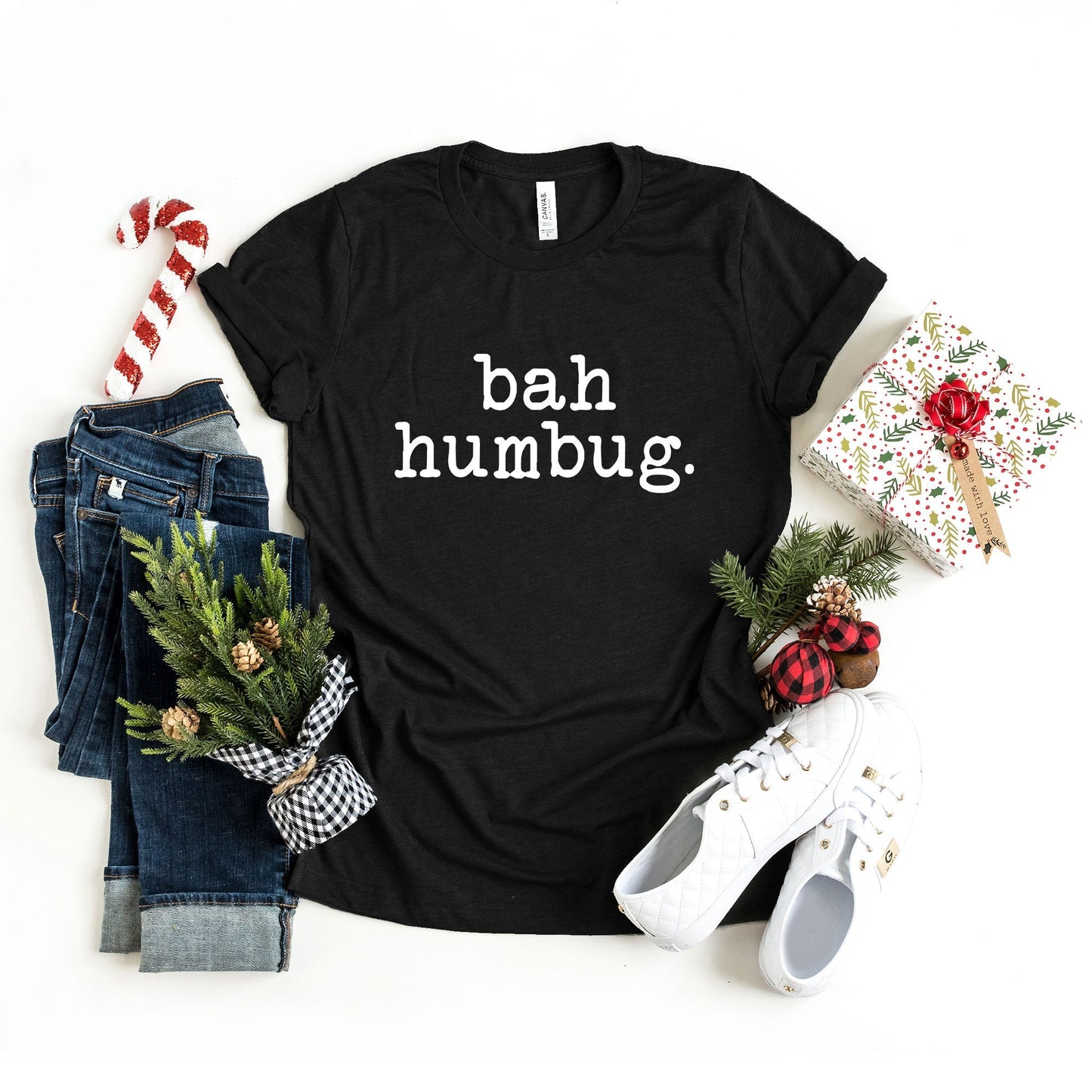 Bah Humbug - Typewriter | Short Sleeve Crew Neck