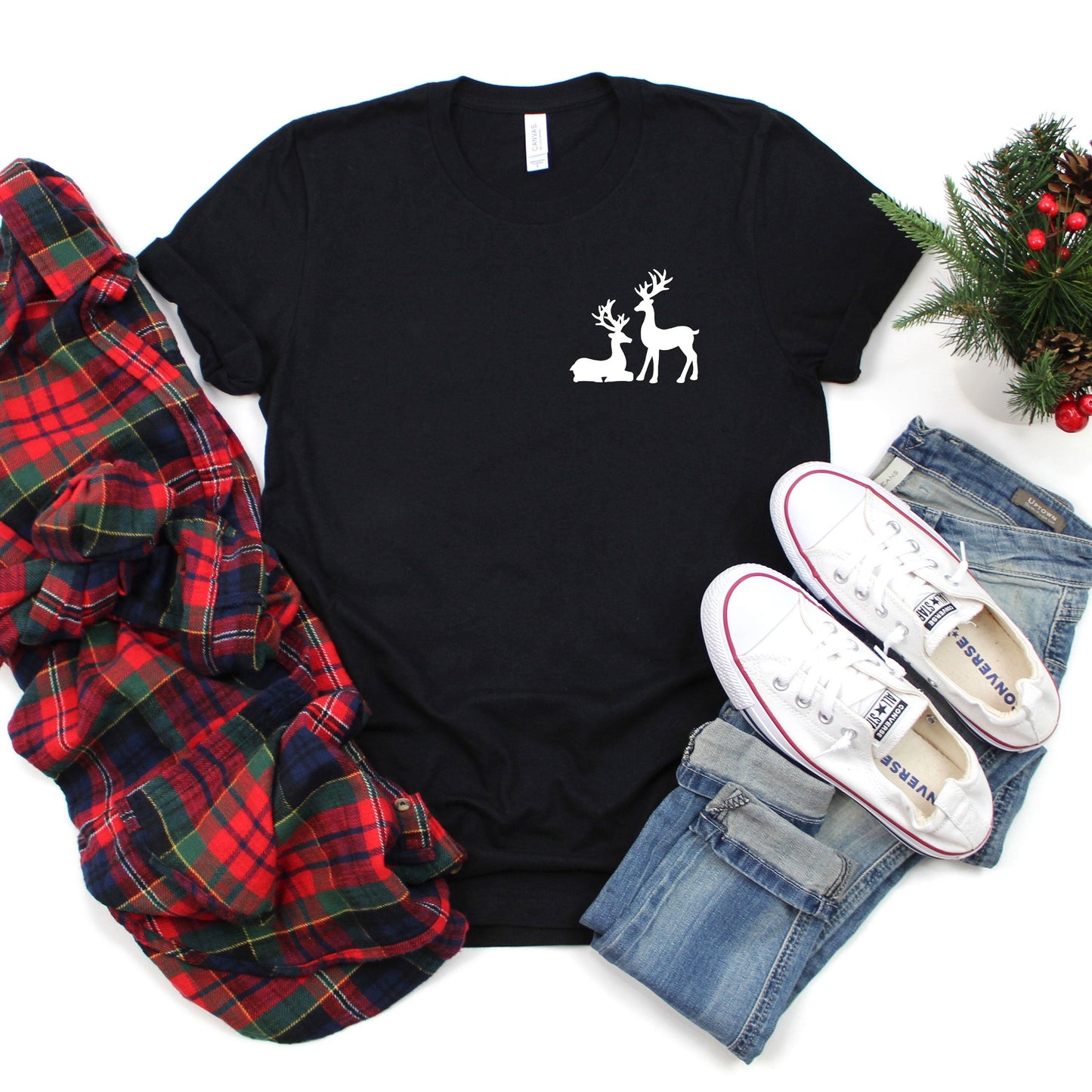 North Pole University | Short Sleeve Crew Neck | Front And Back Ink