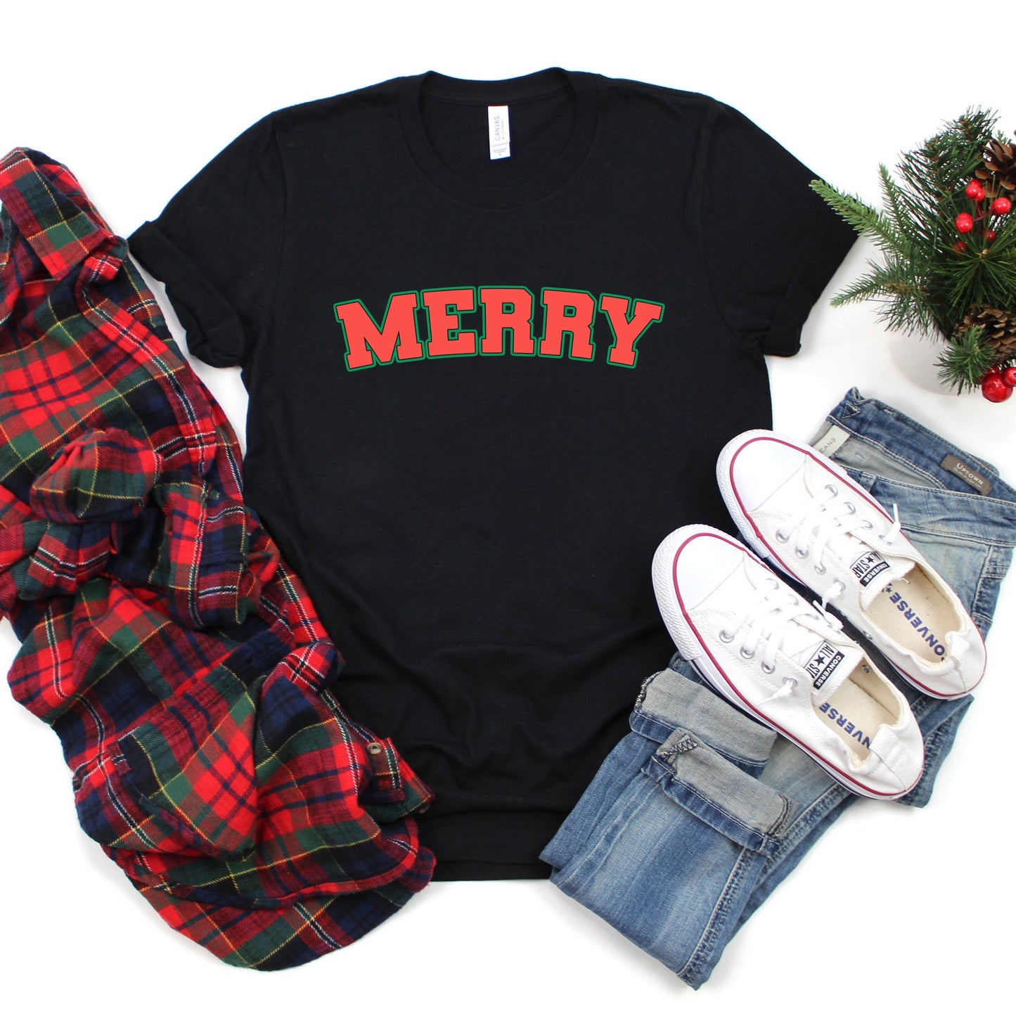 Merry Varsity | Short Sleeve Crew Neck