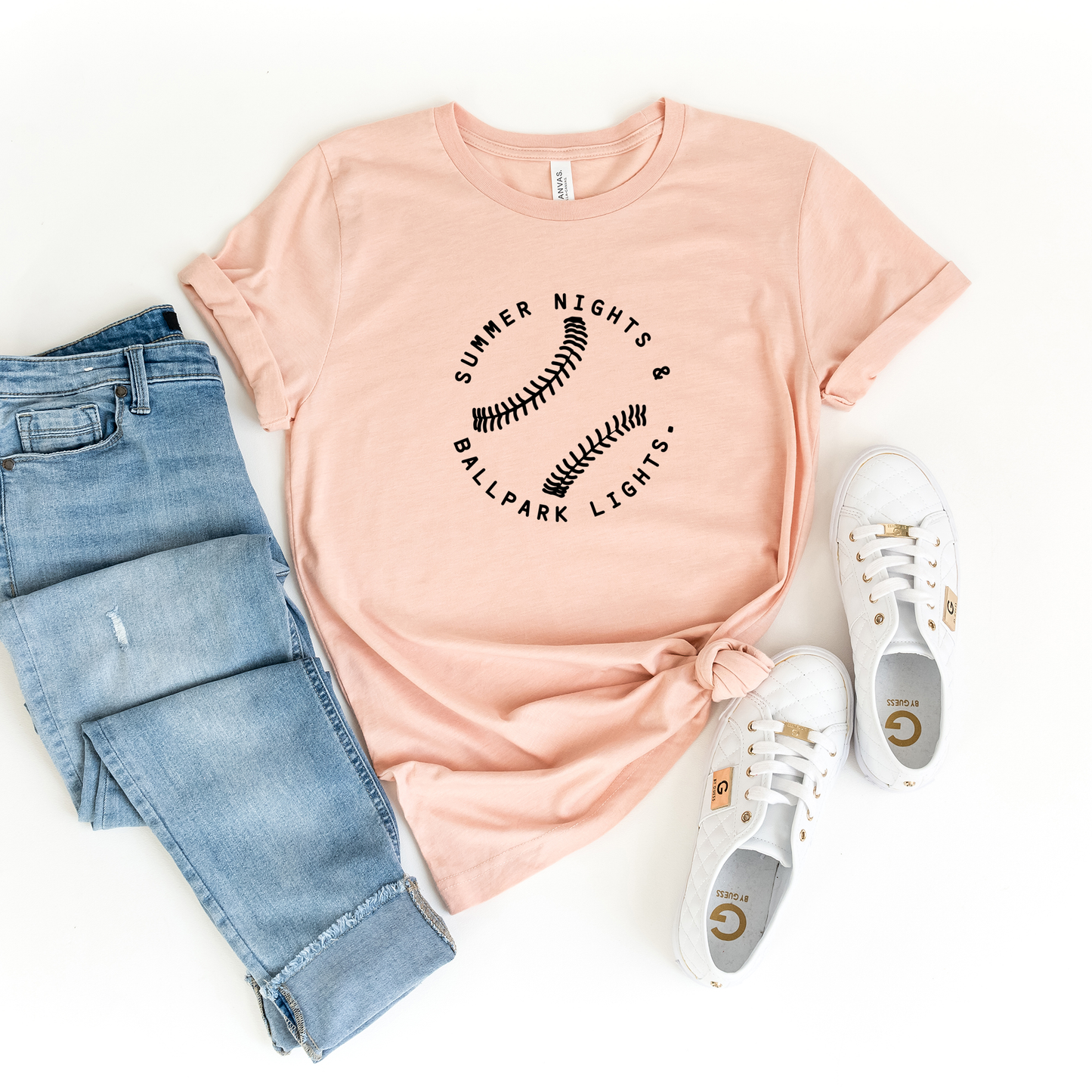 Summer Nights And Ballpark Lights | Short Sleeve Crew Neck