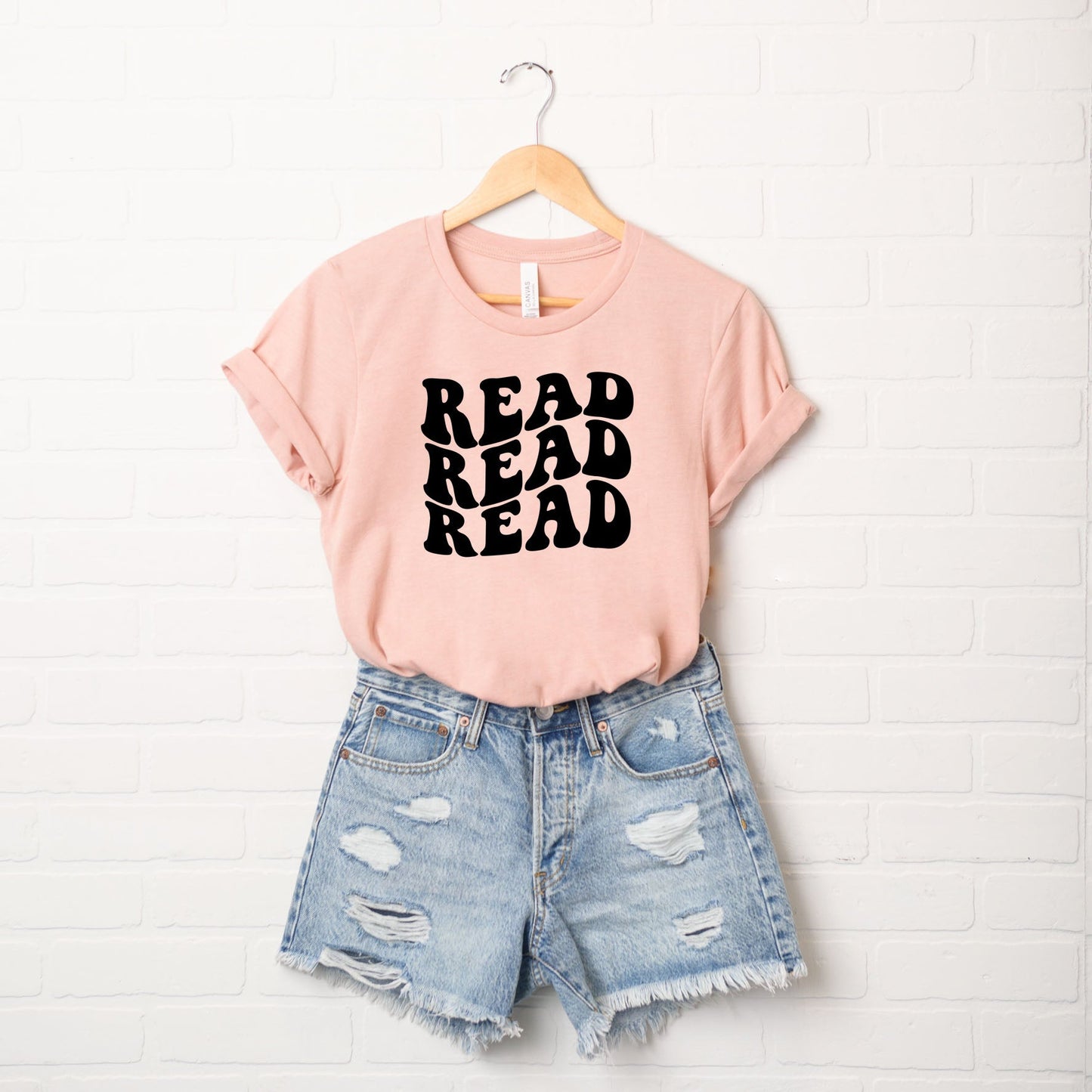 Read Stacked Wavy | Short Sleeve Crew Neck