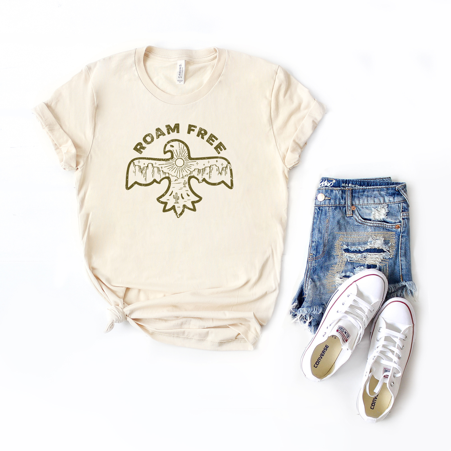 Roam Free Eagle | Short Sleeve Crew Neck