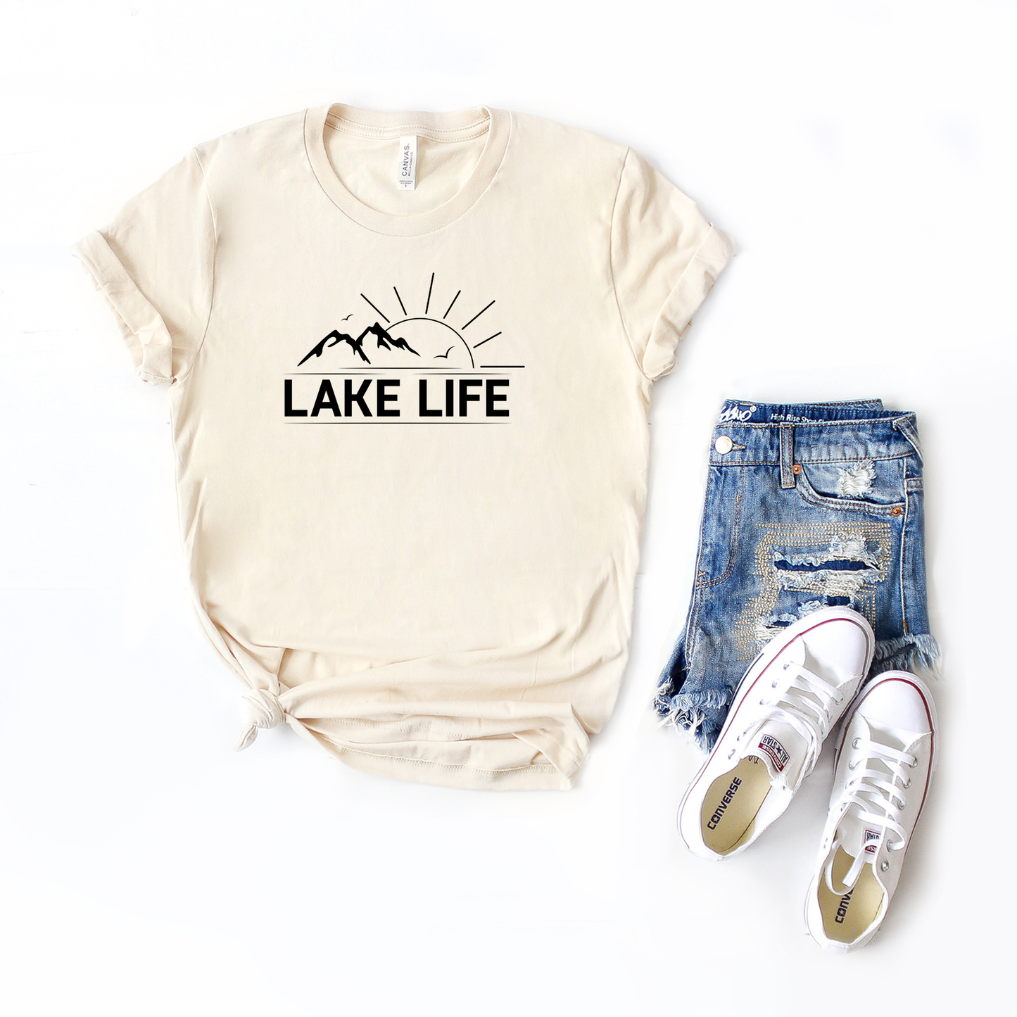 Lake Life Sunrise | Short Sleeve Crew Neck