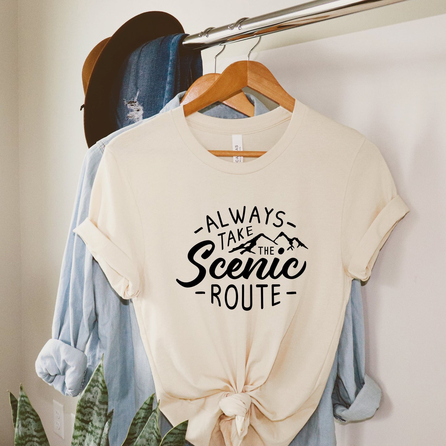 Take The Scenic Route - Words | Short Sleeve Crew Neck