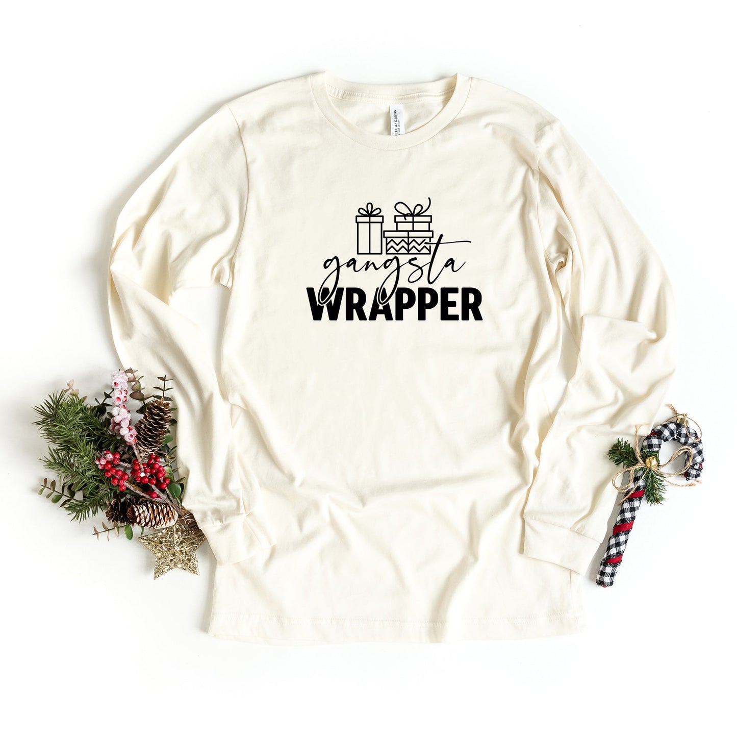 Gangsta Wrapper Presents | Long Sleeve Crew Neck
