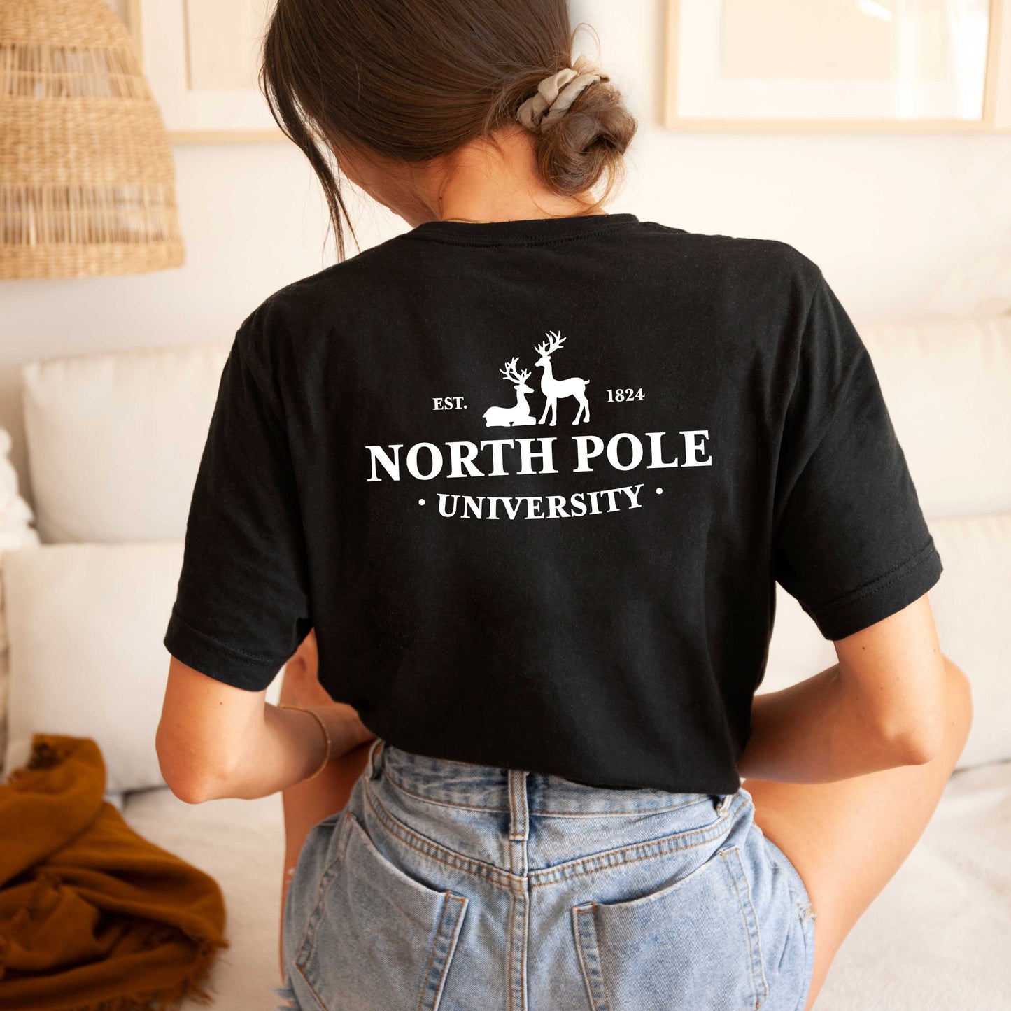 North Pole University | Short Sleeve Crew Neck | Front And Back Ink