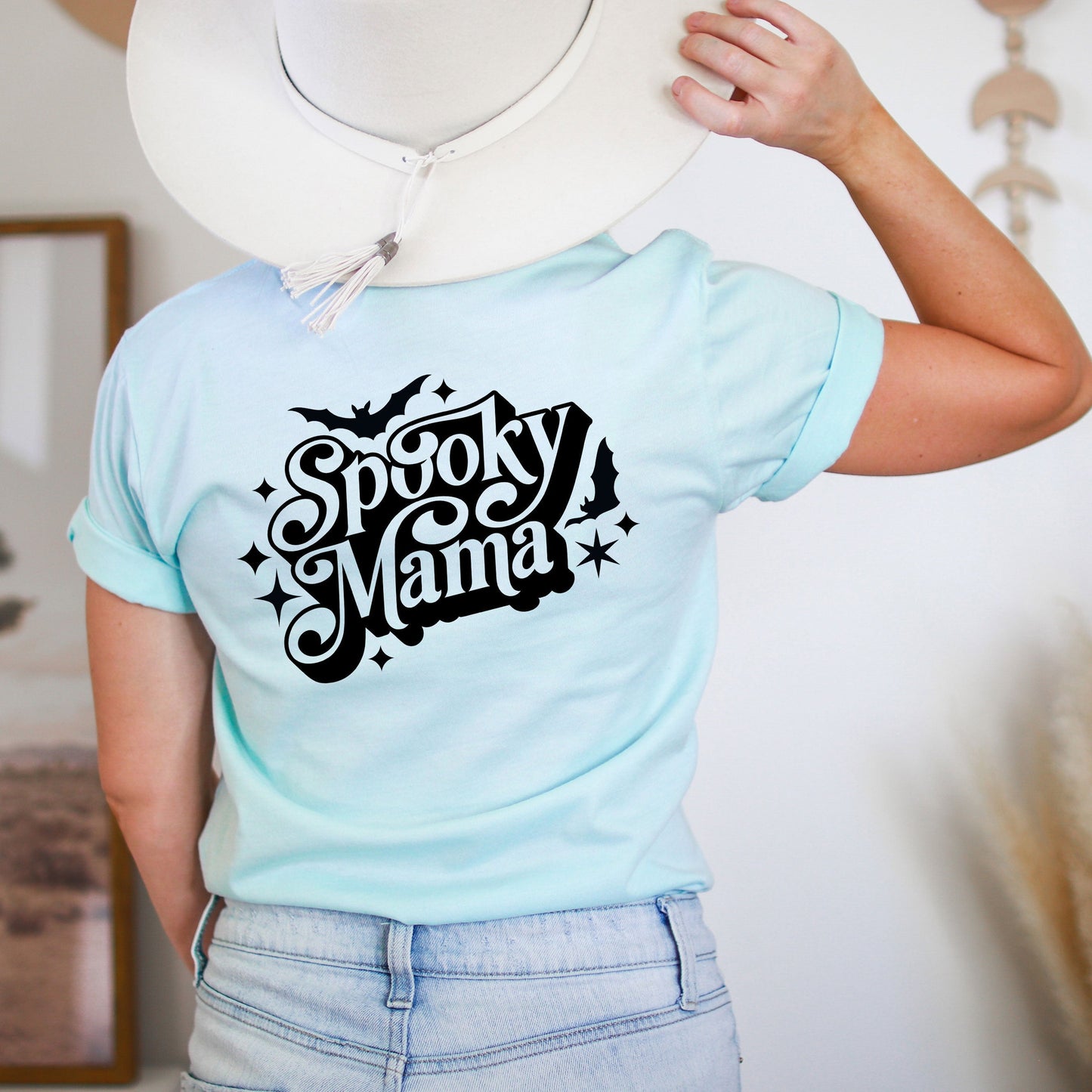 Spooky Mama Bats | Short Sleeve Crew Neck | Front And Back Ink